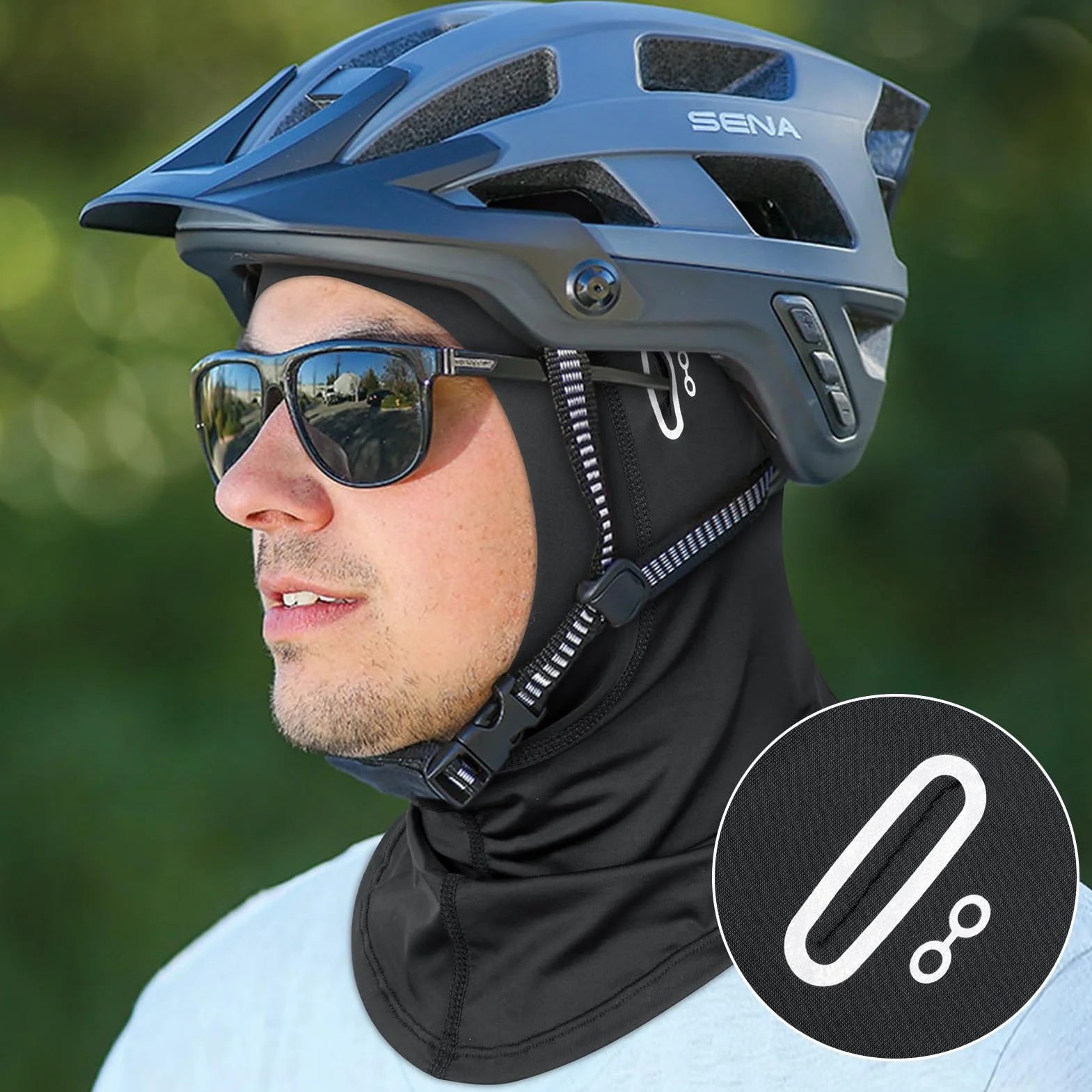 MELLIEX Verano Pasamontañas para Hombre y Mujer, Balaclava Seda de Hielo para Ciclismo Moto