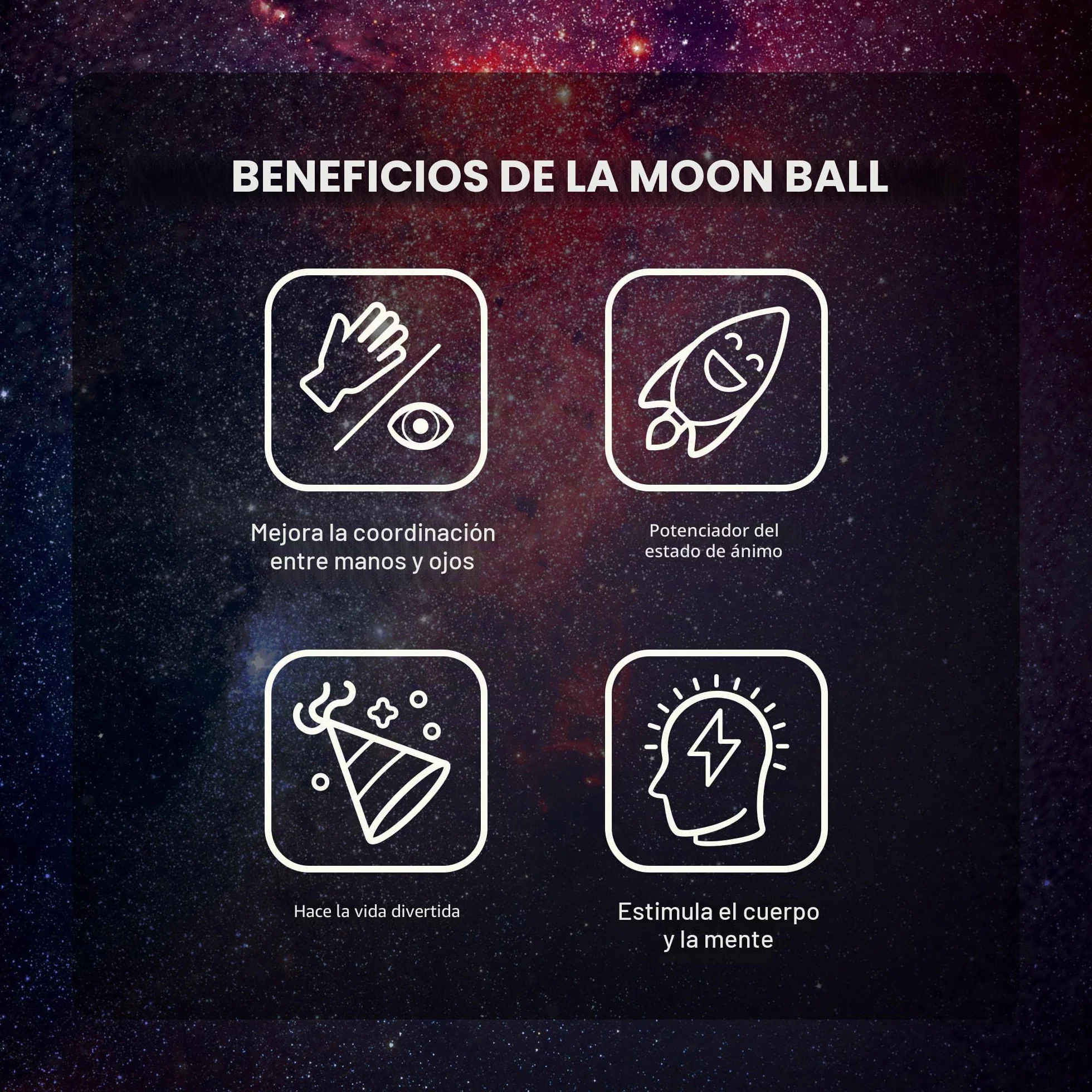 Waboba Moon Ball – Pelota de Goma de Salto más Alta – Diseño Original Patentado – cráter de Pelota Produce un Sonido de Rebote al impactar – Fácil de agarrar – Flummies para niños