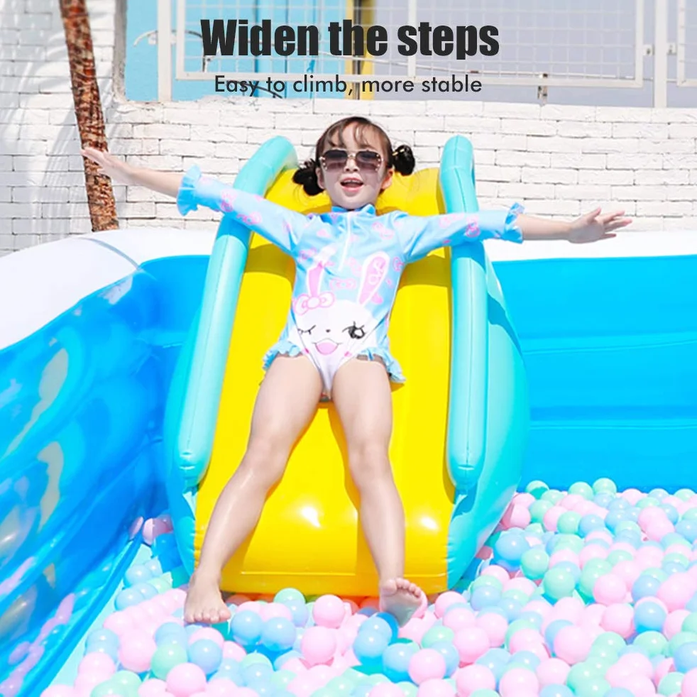 Tobogán de Agua Inflable Tobogán de Piscina Tobogán de Piscina Suministros de Piscina de Verano Juguetes acuáticos para niños para Exteriores Interiores