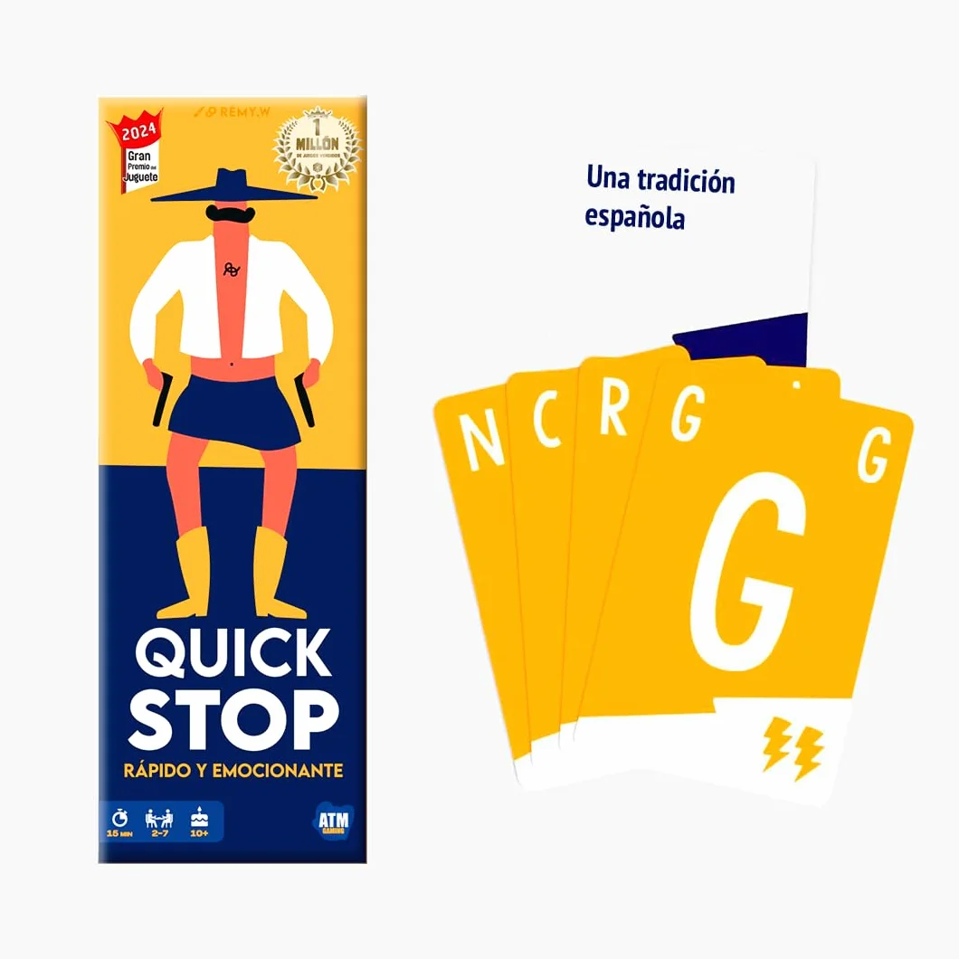 QuickStop Juegos de Mesa para Familia y Amigos 2-7 Jugadores Gran Premio del Juguete 2024