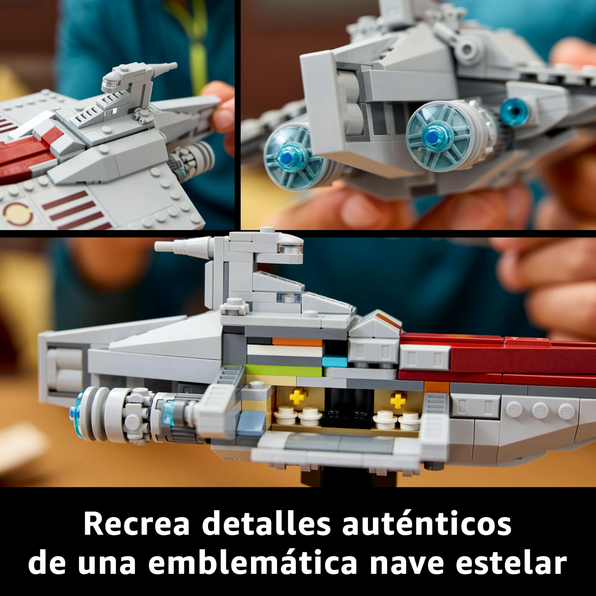 LEGO Star Wars 75404 Nave de Asalto Clase Acclamator, Maqueta para Construir para Adultos de Nave Estelar, Decoración para el Hogar, Regalo para Hombres y Mujeres Fans del Ataque de los Clones