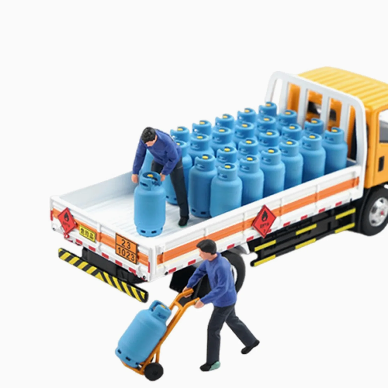 Milageto Camión Ligero de Transporte de Gas, Modelo 1:64, simulación de Durabilidad, vehículo en Miniatura Ligero de Calidad, Juguete de aleación