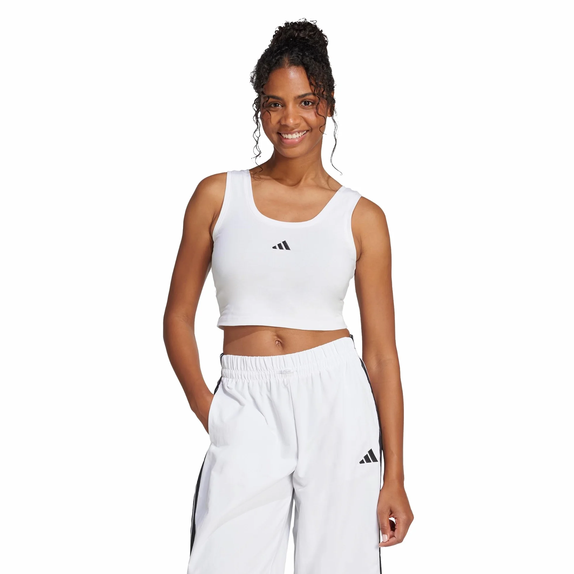 Adidas Women's Camiseta de Tirantes Essentials Small Logo Cotton Lifestyle