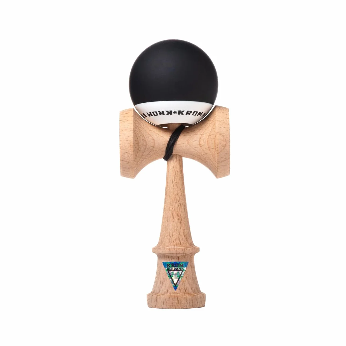 KROM Juguete Kendama – Pop Negro – Mejora Tus Habilidades Cognitivas – Mejora el Balance, los Reflejos y la Creatividad – Kendama Modelo Pro Hecho para Principiantes y Expertos