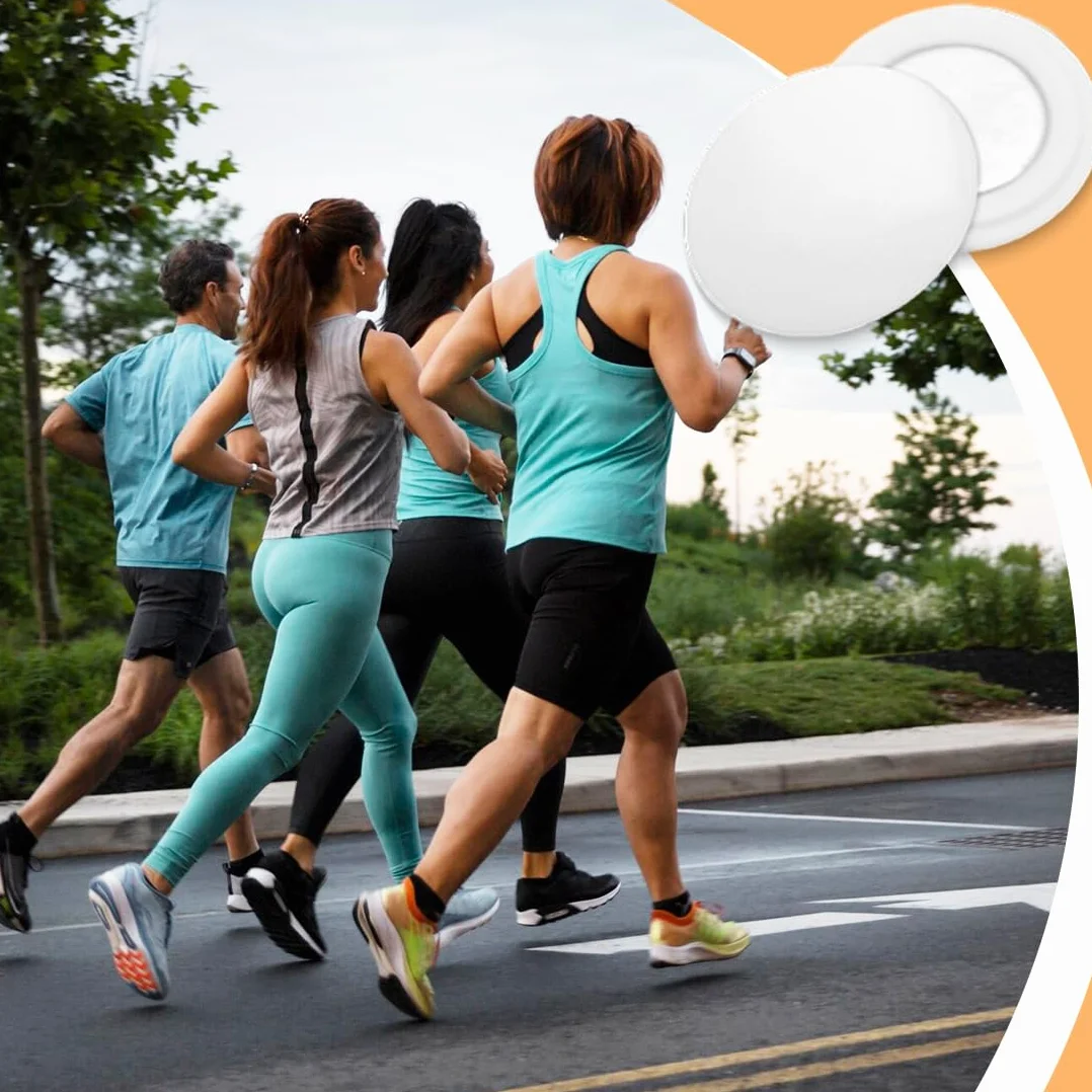 Imanes Porta Dorsal Running, 4 Pares Fijación Magnética para Número de Carrera, Accesorios de Maratón - Blanco