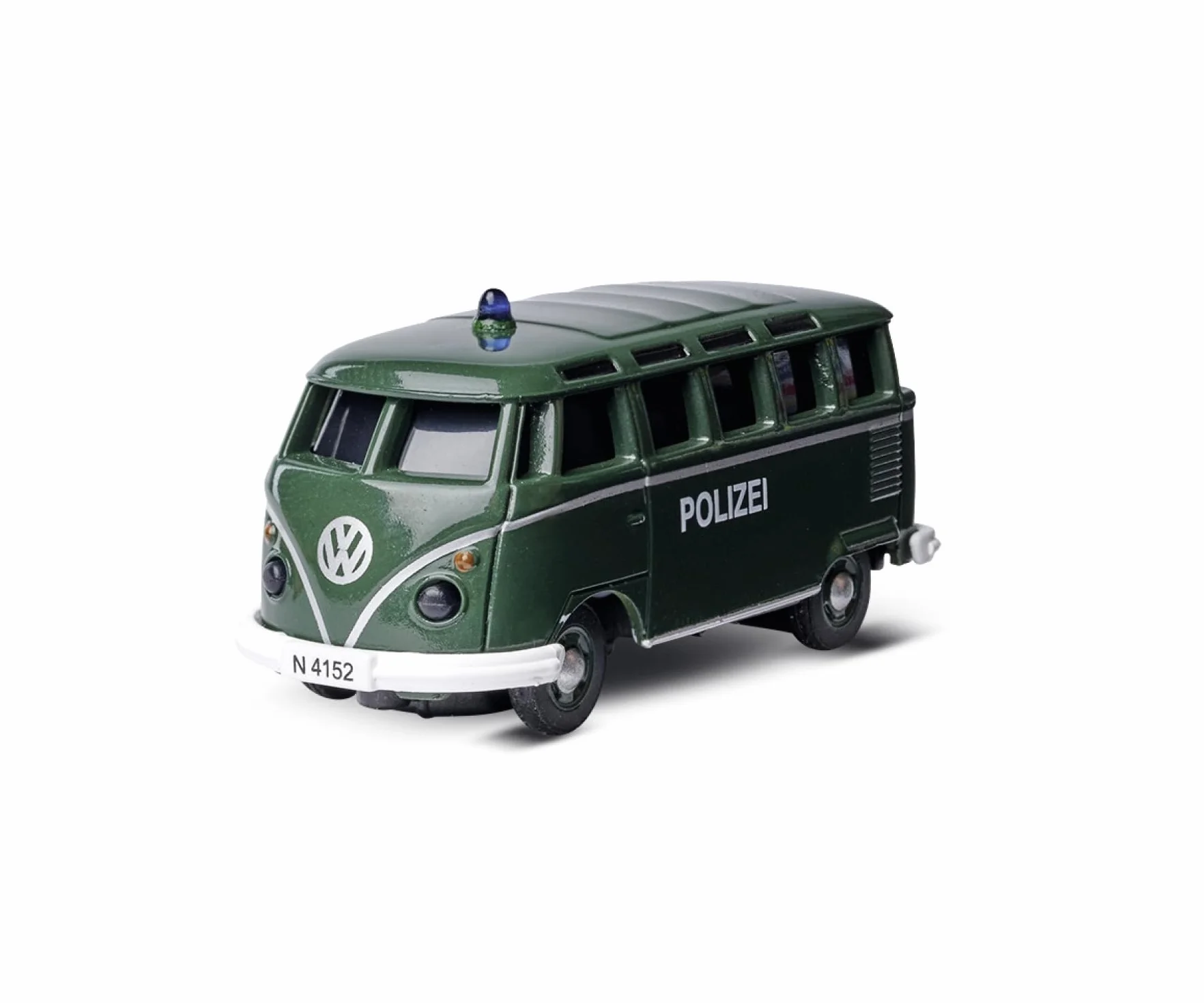 Carson 500504152 1:87 VW T1 Police+ Maltese Combo 2,4GHz LCD - modelo listo para conducir, mando a distancia de 2,4 GHz con conexión de carga, incl. 4 pilas AAAA de emisor, con iluminación LED, manual