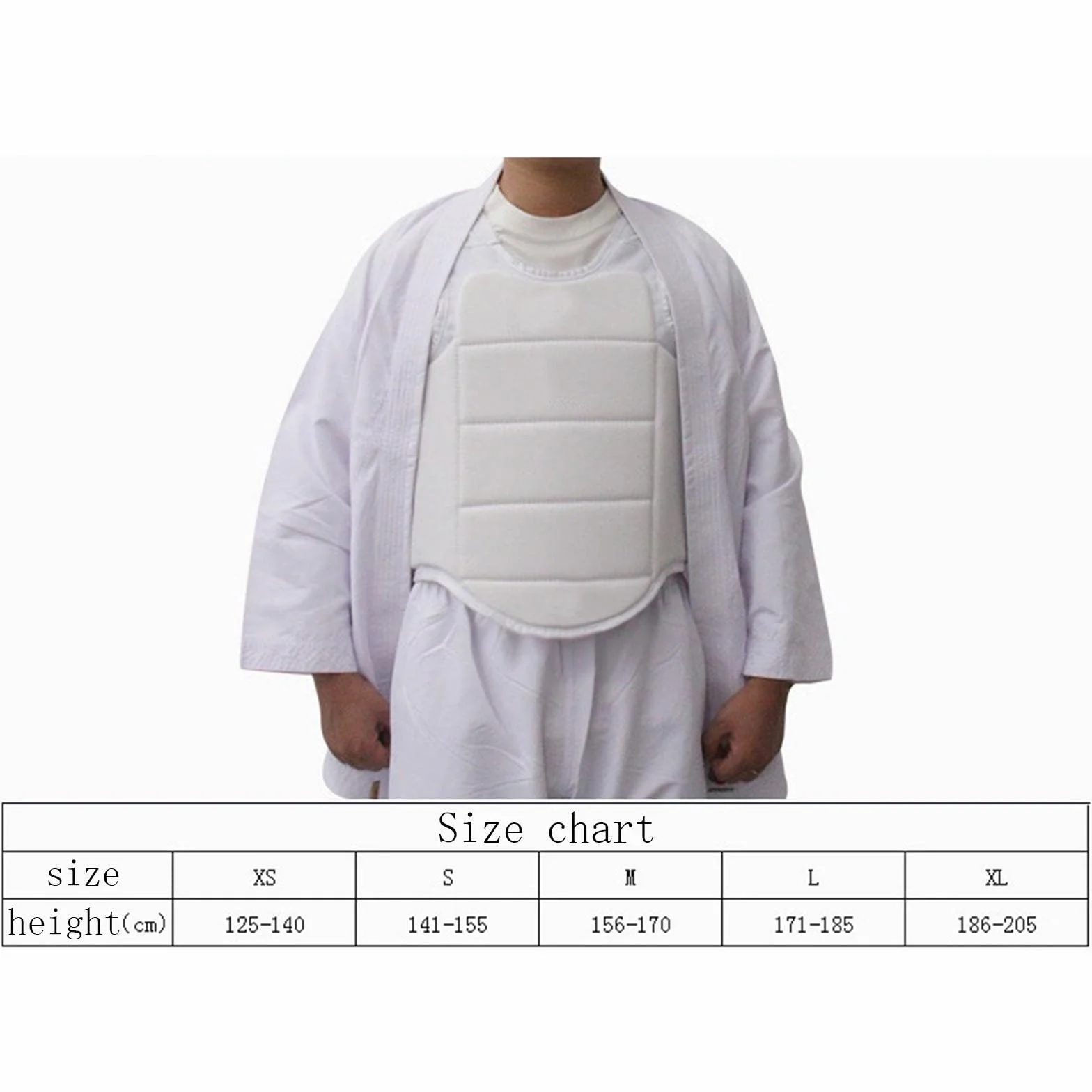 Perfeclan Karate Chest Belly Ribs Pad Protección Corporal para Entrenamiento