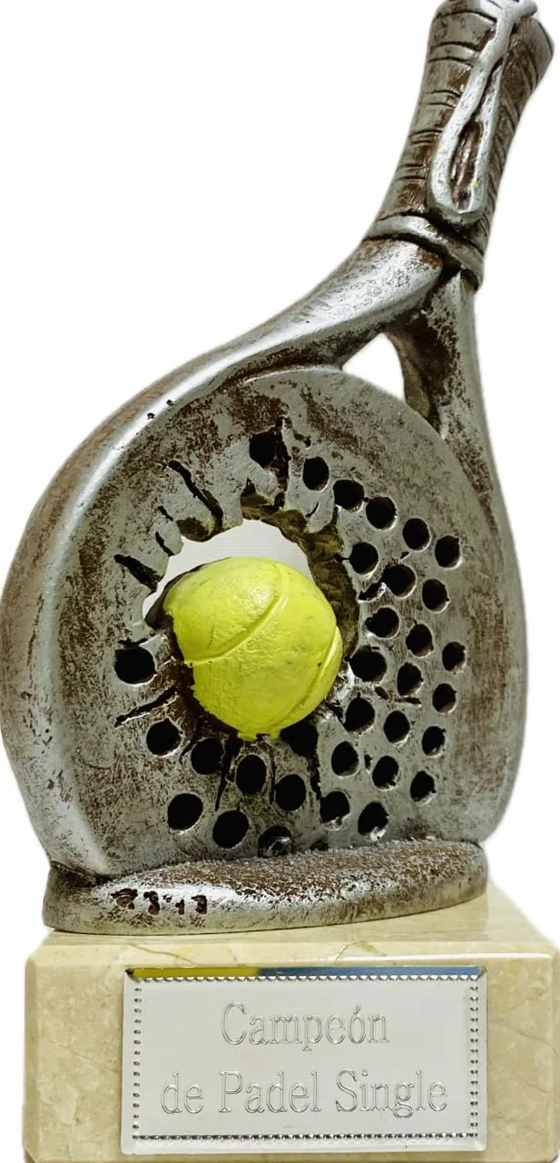 Trofeo Padel Pequeño GRABADO Premio pala de pádel 20 cm