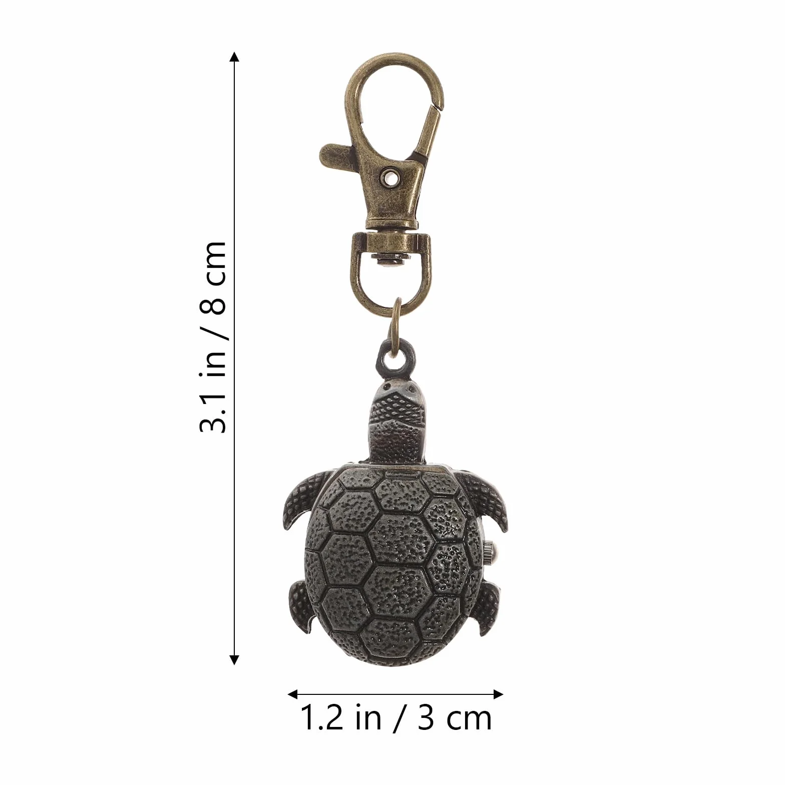 Reloj De Bolsillo De Cuarzo Llavero Retro Para Adultos Tortuga
