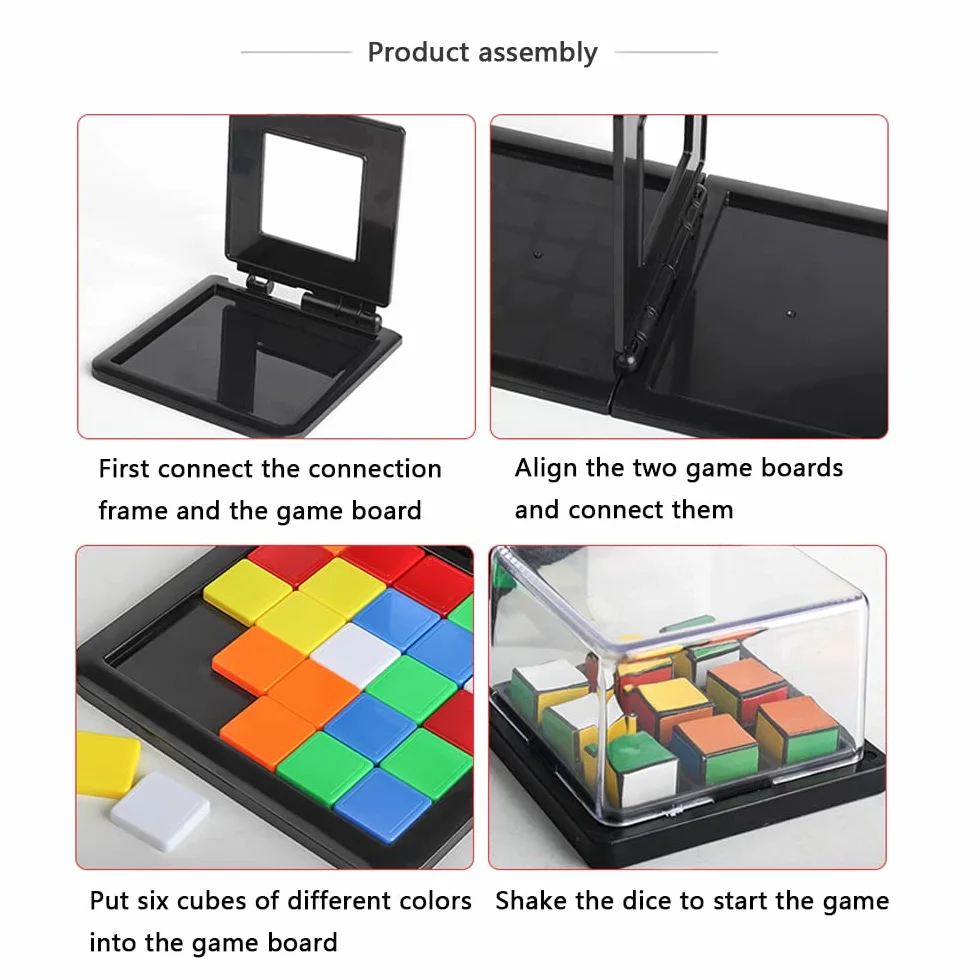 Juegos de Mesa niños,Juego de Mesa de Secuencia Lógica,Juegos de Estrategia para 2 Jugadores,Magic Block Game,Juego Educativo para Niños,Juguetes Niños 8 años +