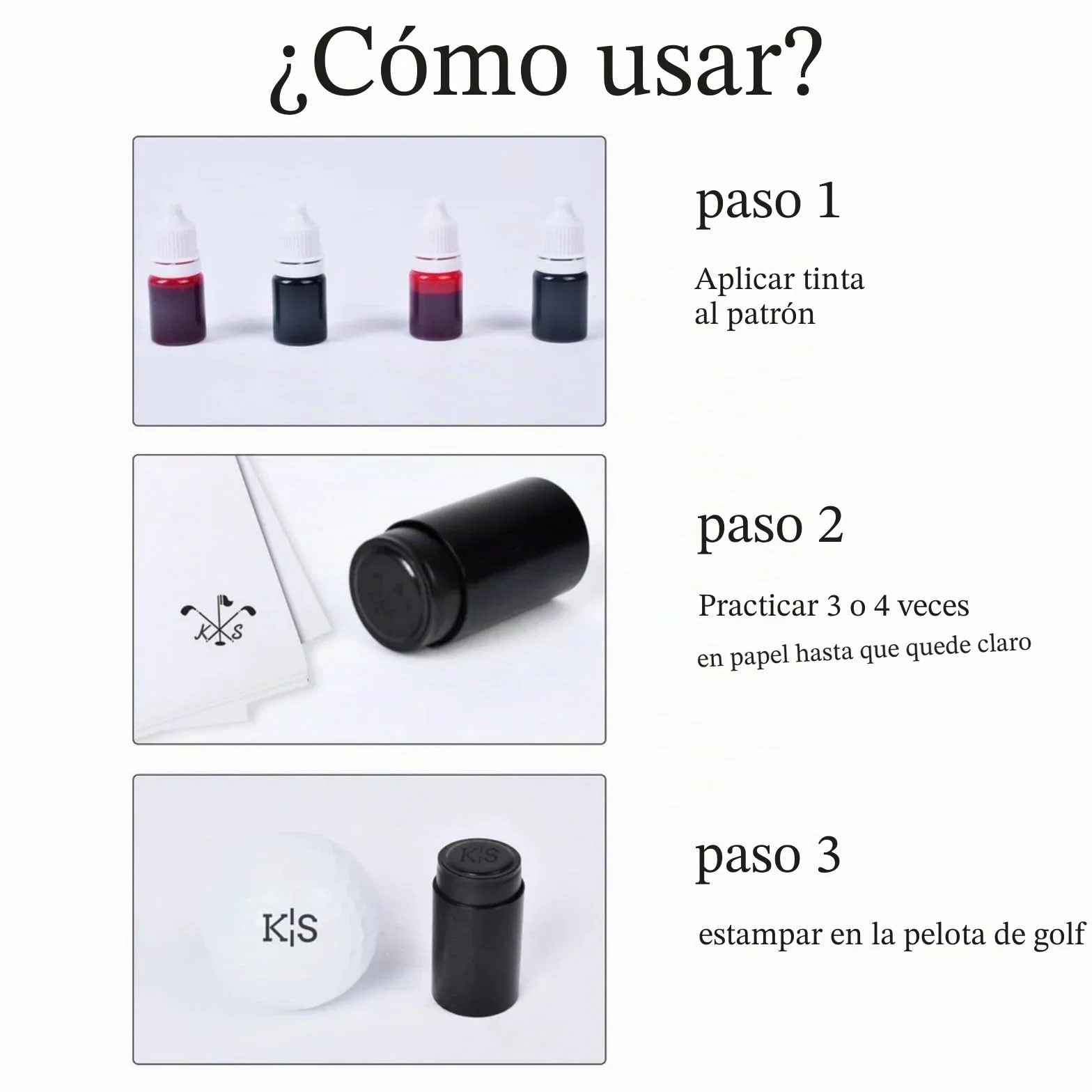 Sello de pelota de golf personalizado autoentintado con monograma para golfistas