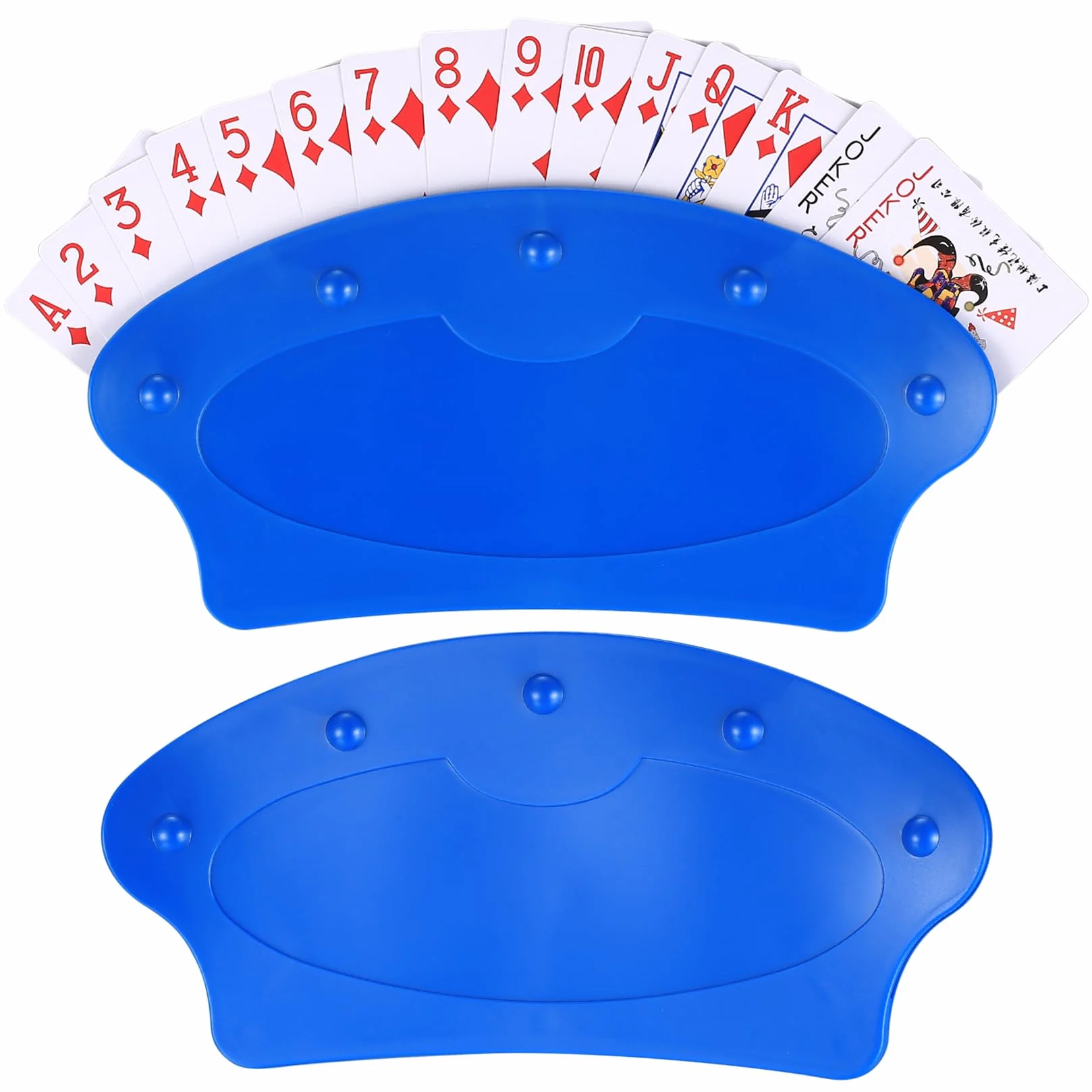 2 Piezas Soporte para Naipes, Sujeta de Juego de Naipes Manos Libres, Soporte para Juego de Cartas Plastic para Niños Adultos Personas Mayores