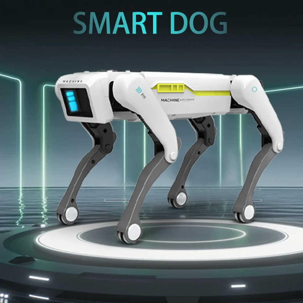 Perro robot para niños de 3 a 12 años, juguete de control remoto para perros robots, compatible con control de la aplicación, puede programar, bailar, música e interactuar