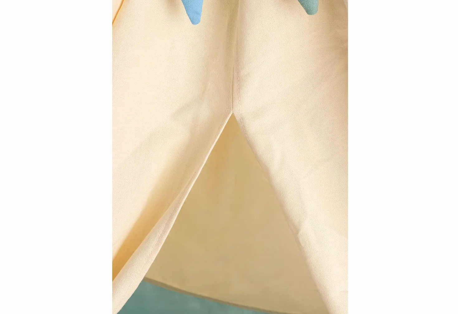 Pinolino Tipi Yuma - Tienda de campaña de Tela y Madera con Ventana, Alfombra de Suelo y Bolsa de Almacenamiento, para niños a Partir de 3 años, Tela con Tonos Pastel y banderines