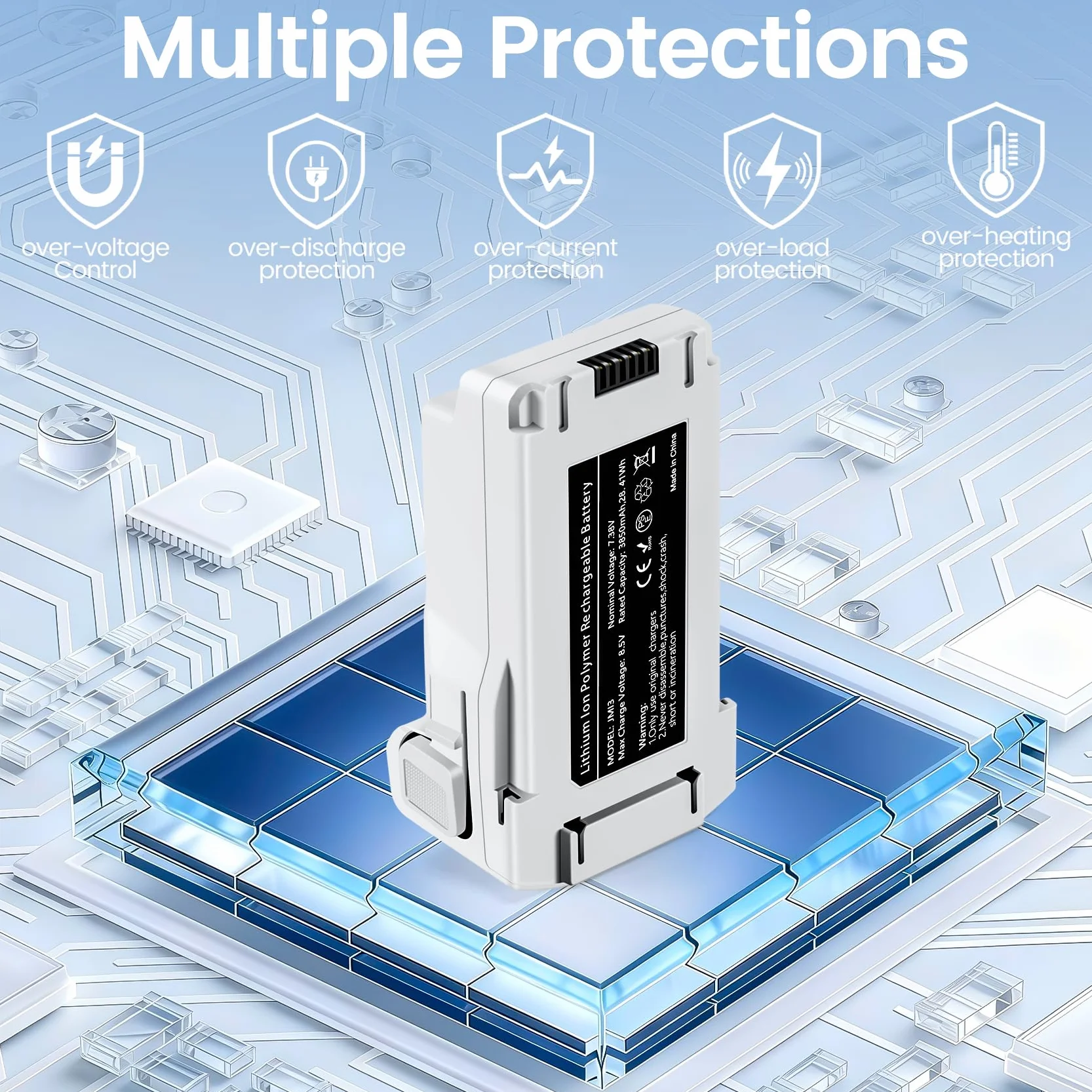 batería de Vuelo Inteligente para la Serie Mini 4 Pro Paquete de 1 Unidad 3850 mAh Capacidad Mejorada Que Ofrece 47 Minutos de autonomía Batería de Repuesto para Drones dji Mini 3/3 Pro/4 Pro