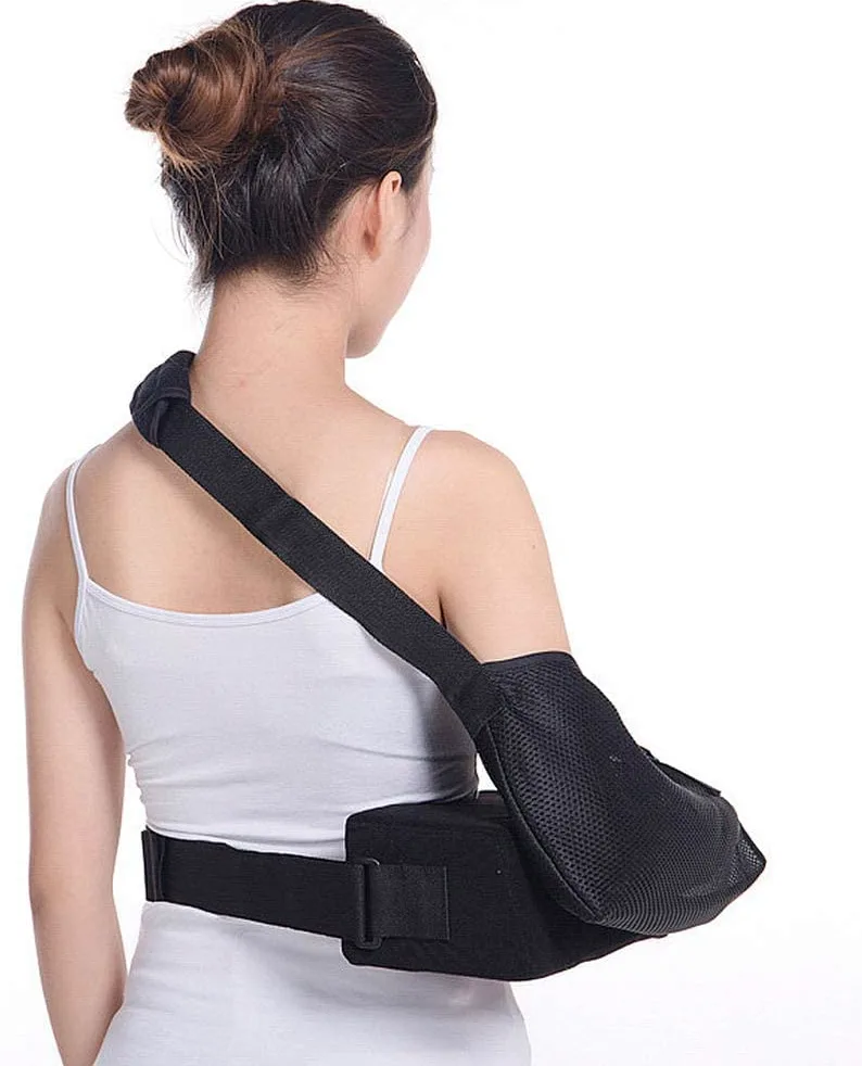 Cabestrillo para Brazo, Abducción De Hombro Transpirable Ajustable con Almohada Cabestrillo para Brazo con Almohadillas para Reposabrazos Soporte para Brazo para Subluxación