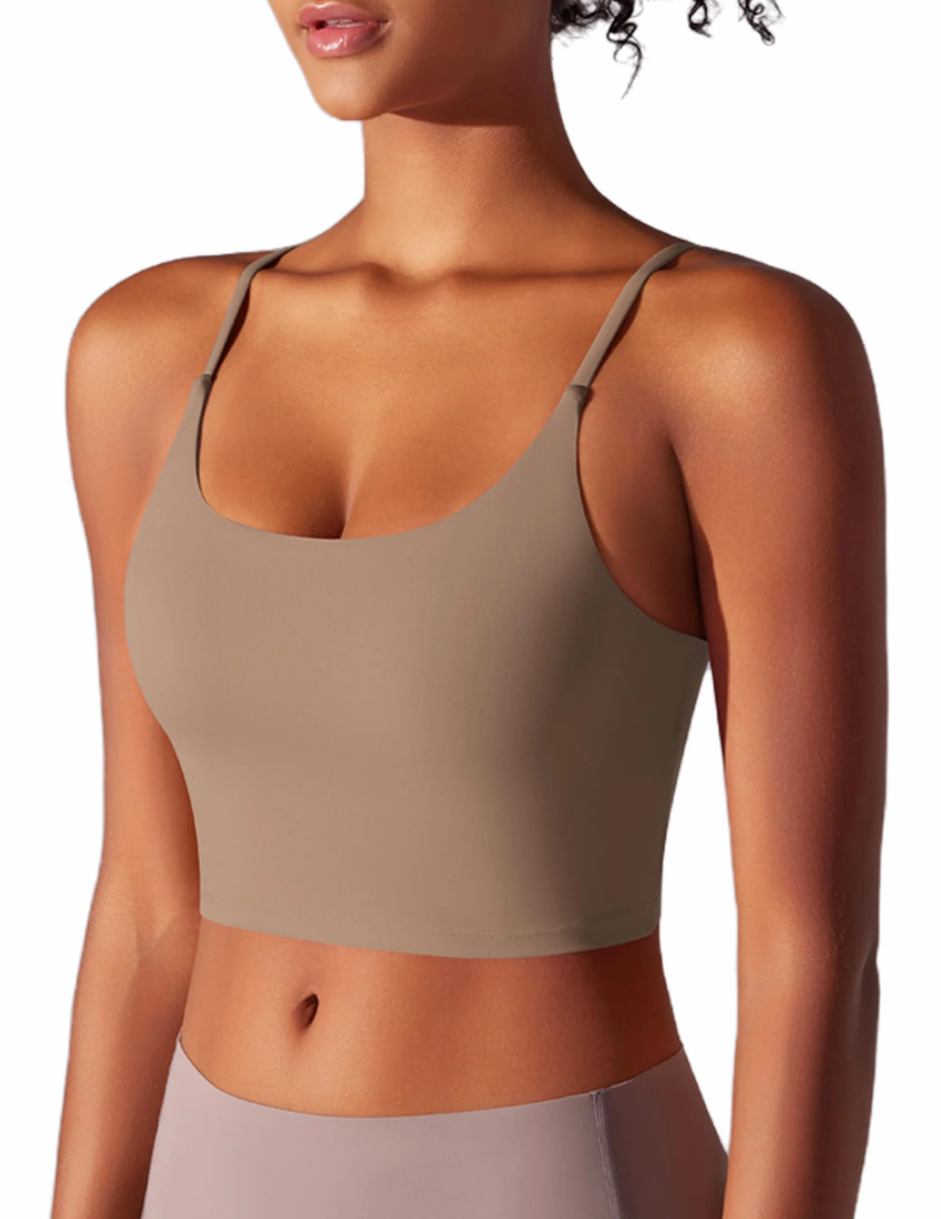 Sujetador Deportivo Mujer Transpirable Sujeción Media Almohadillas Fijas Fitness Yoga Entrenamiento Sin Aro