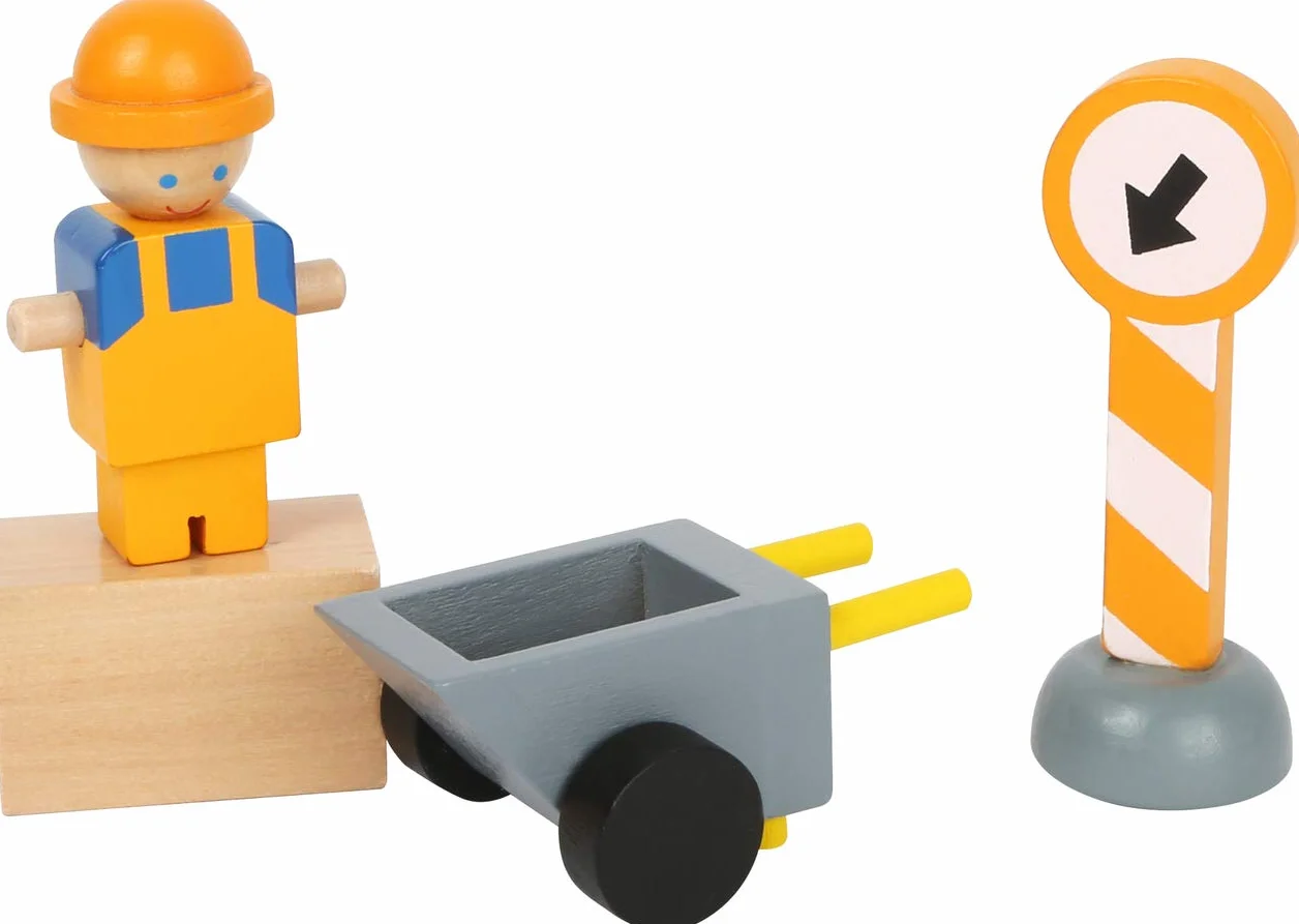 Small Foot Grúa de construcción con Accesorios de construcción, Juego de Madera para niños, 100% Certificado FSC® a Partir de 3 años Nro. de artículo: 12007