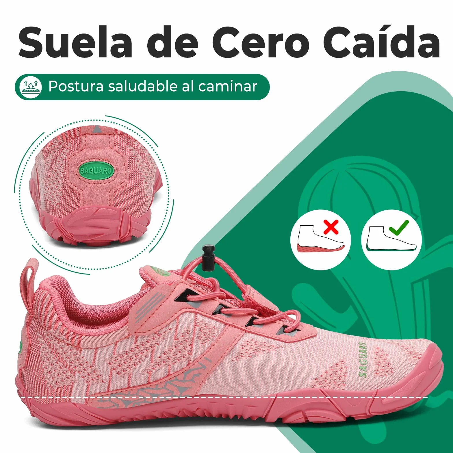 SAGUARO Punto Barefoot Zapatillas Minimalistas Hombre Mujer Gr.36-48