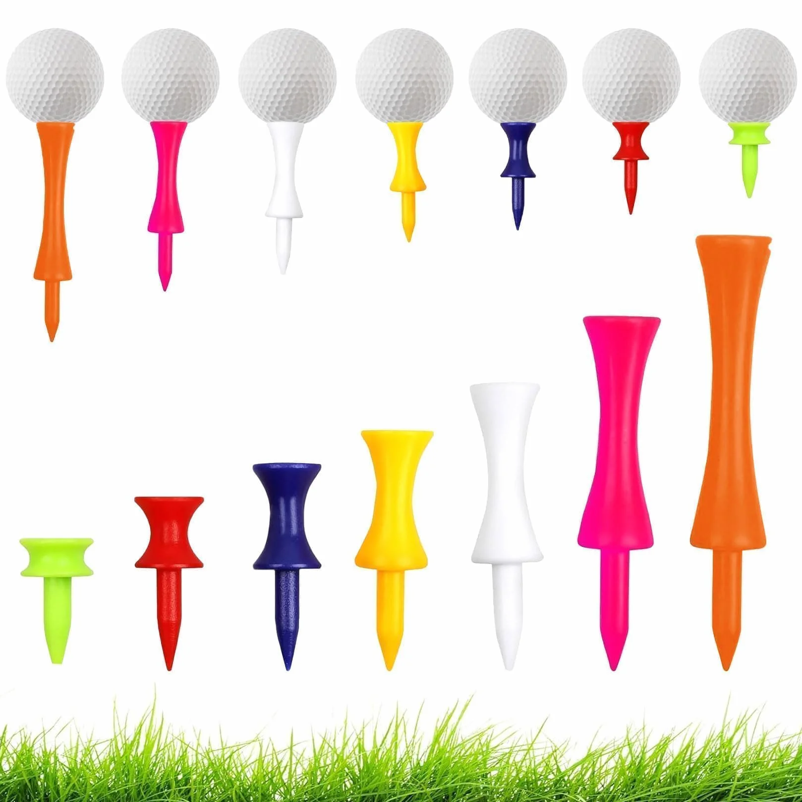 Tees de Golf Plástico Reutilizables para Práctica de Golf Accesorios