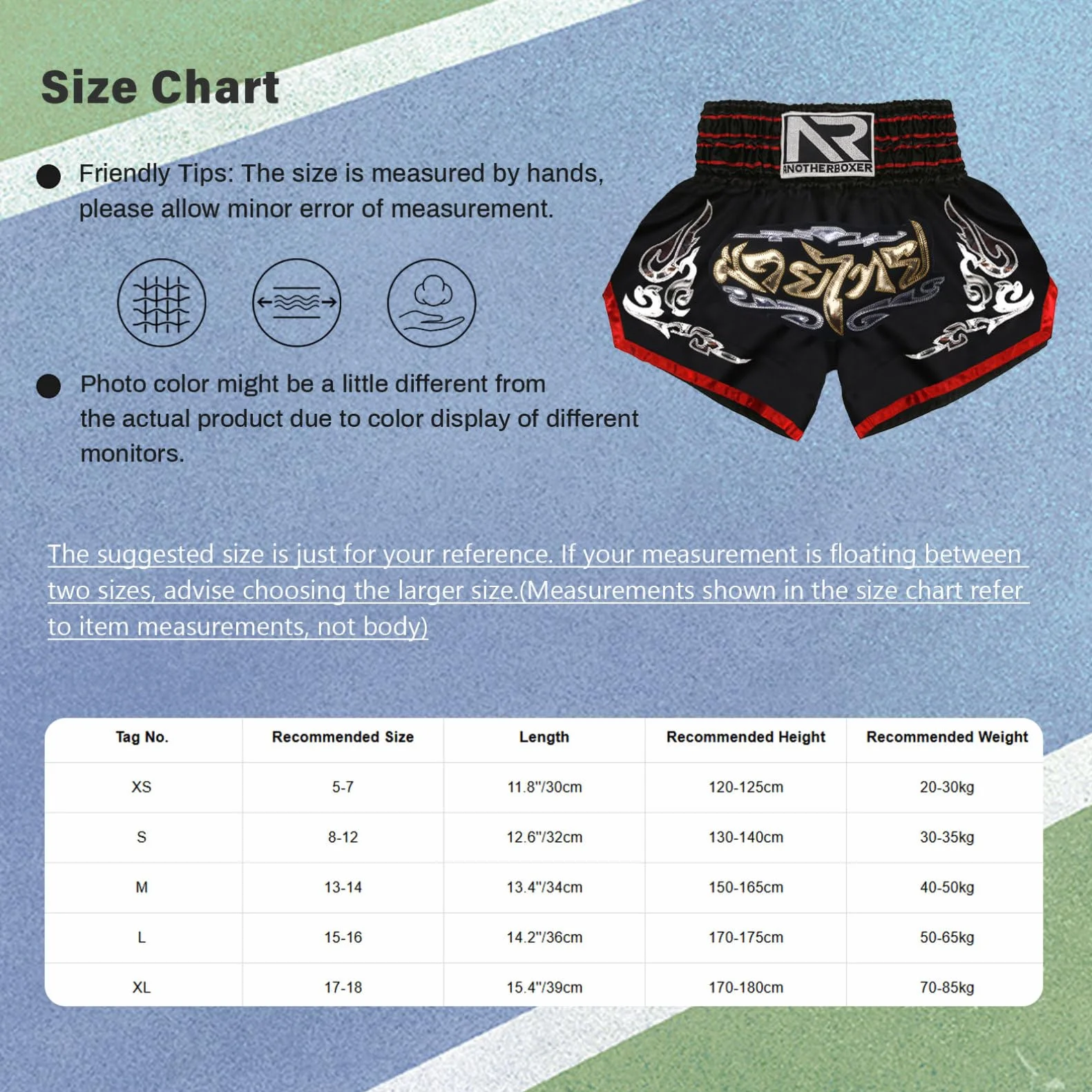 Pantalones Cortos de Boxeo para Niños Cintura Ancha Muay Thai MMA BJJ