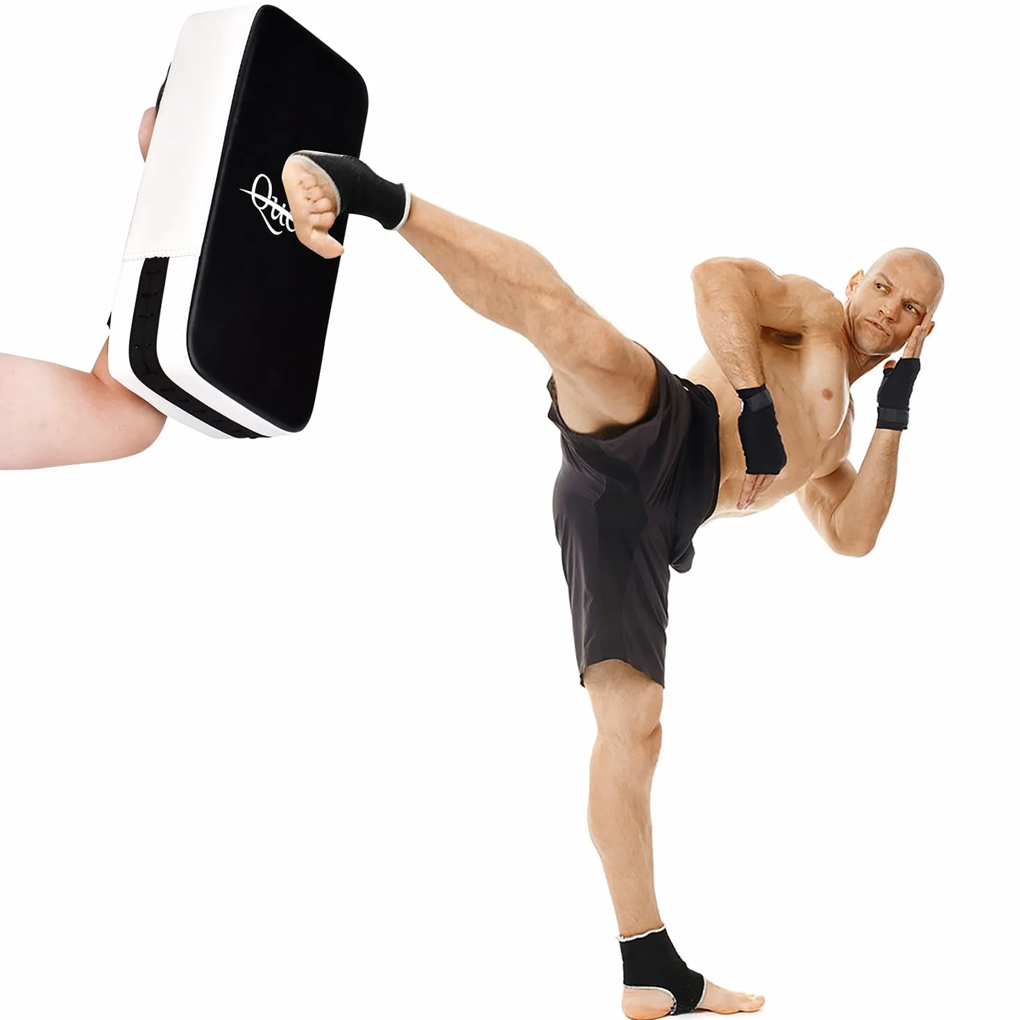 Queta Almohadilla de piel sintética para puñetazos, kickboxing, MMA