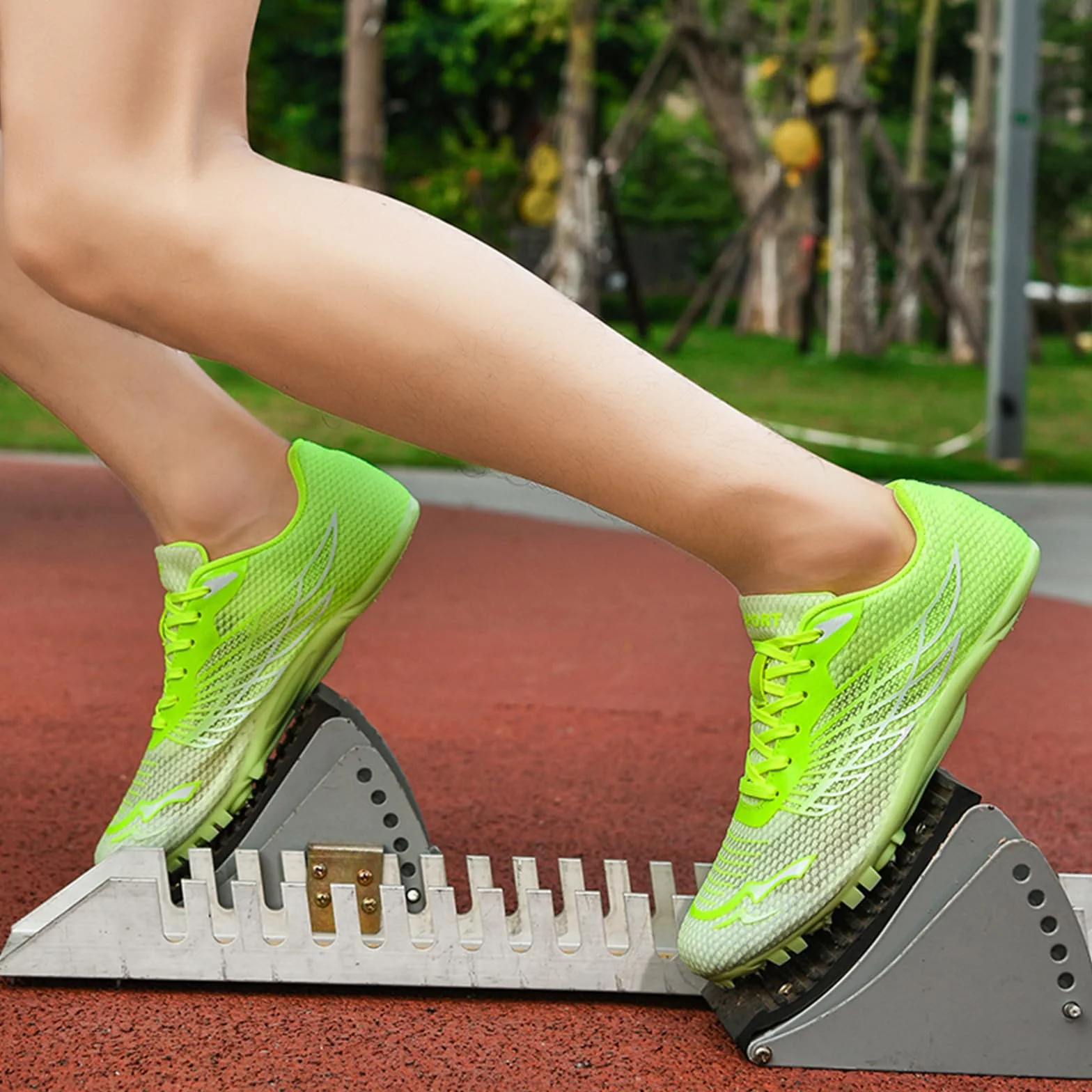 Zapatillas con Clavos Atletismo Salto Velocidad para Hombres Mujeres Niños