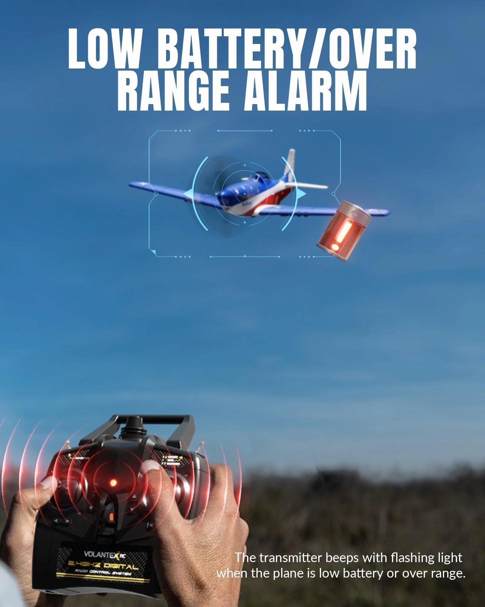 VOLANTEXRC Avión a control remoto de 4 canales P51d Mustang con giroscopios, Aileron, acrobacias aéreas, 3 modos de vuelo para adultos, niños y principiantes