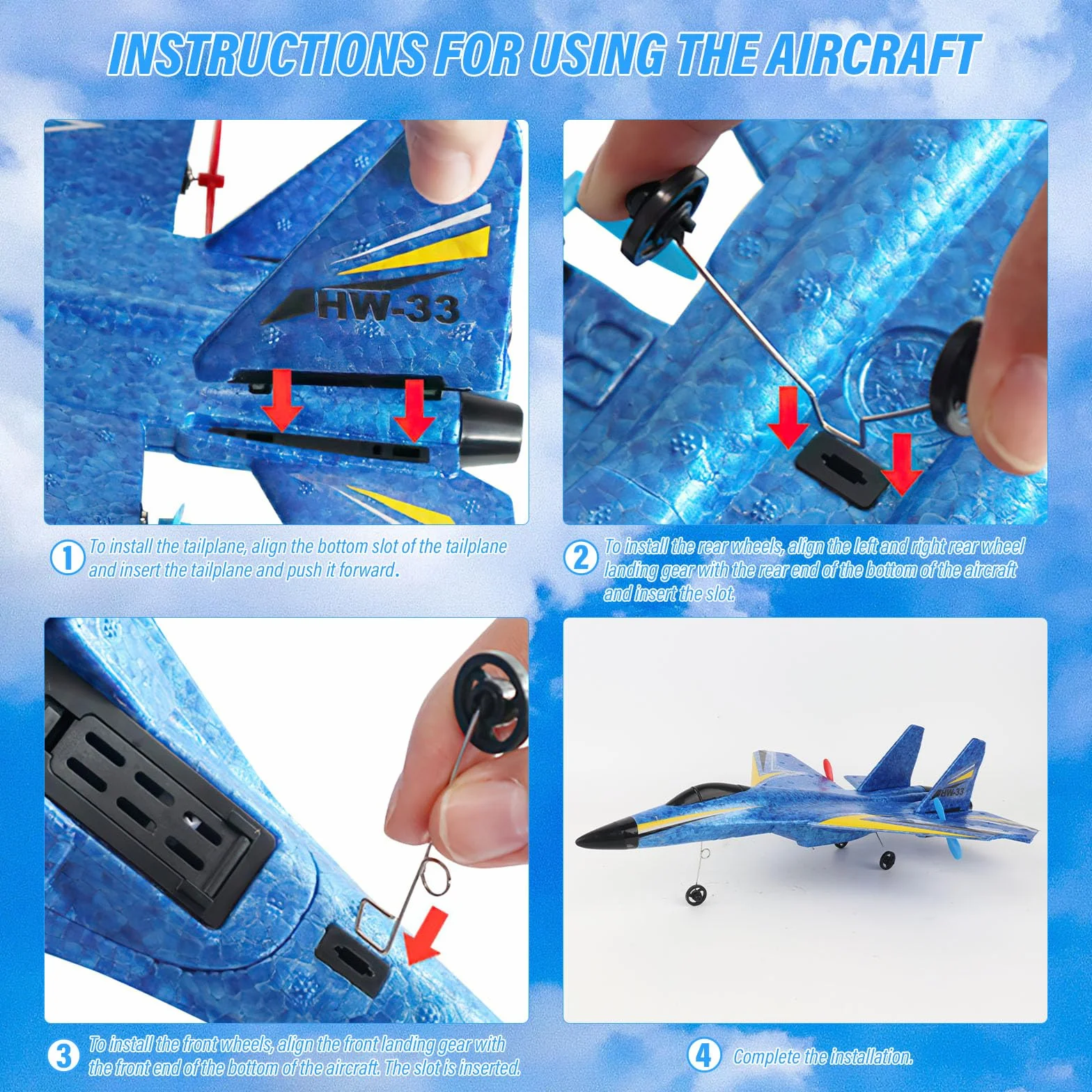 LUFEIS Avión de Control Remoto, Avión RC, Avións Teledirigido, Avións F-22 RC, 2,4 GHz 3 Canales, Avione Teledirigido para Adultos y Niños con Mando a Distancia (Azul)