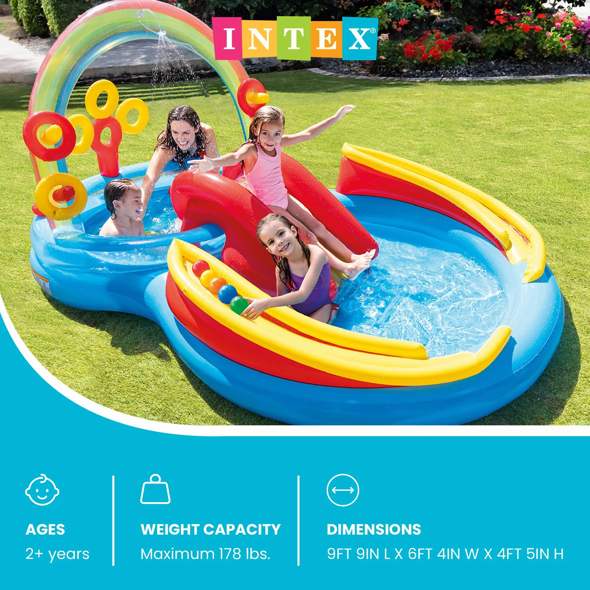 Intex Rainbow Ring Play Centre, de 3 a 7 años