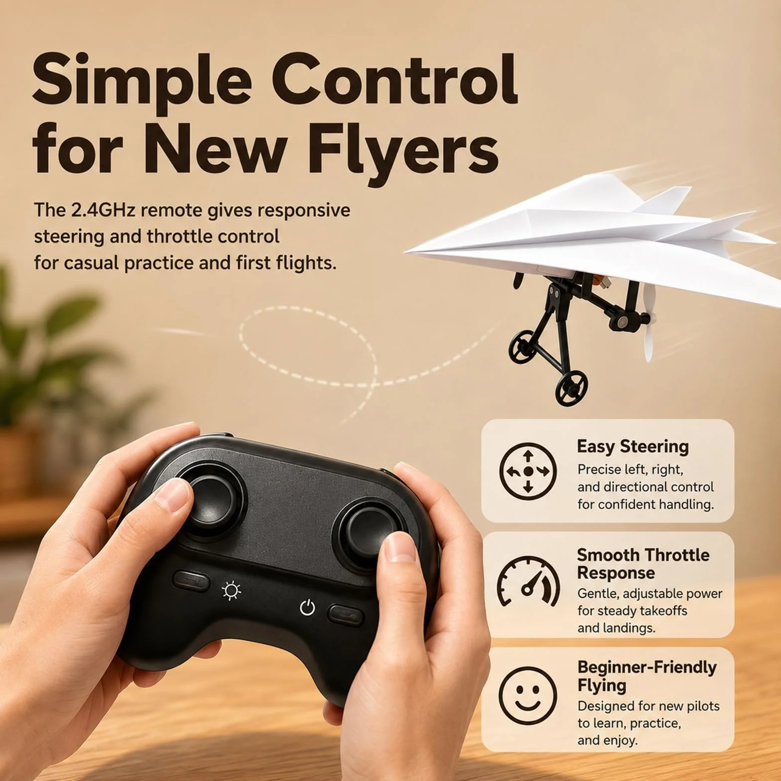 Genérico RC Paper Airplane Kit with Gyro Stabilizer, Remote Control Airplane, DIY RC Airplanes Kit, Foldable Lightweight Glider Tool for Hobbyists and Beginner Flyers (Three Batteries)