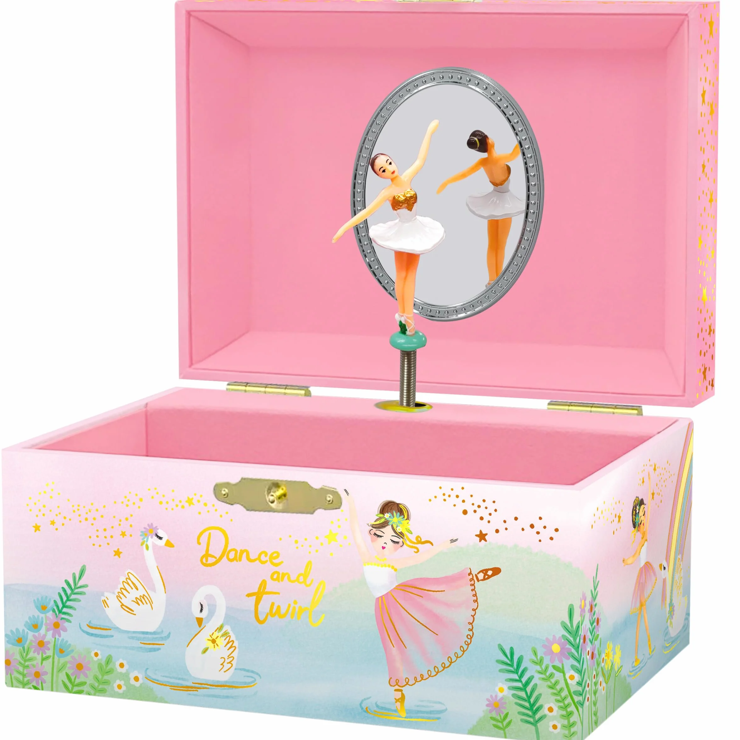 Giggle & Honey® Caja de Música con Bailarina para Niñas - Joyero Musical Niña con Espejo, Caja Musical Bailarina, Joyero Infantil, Joyeros Niña, Regalo Cumpleaños Edades 3-10