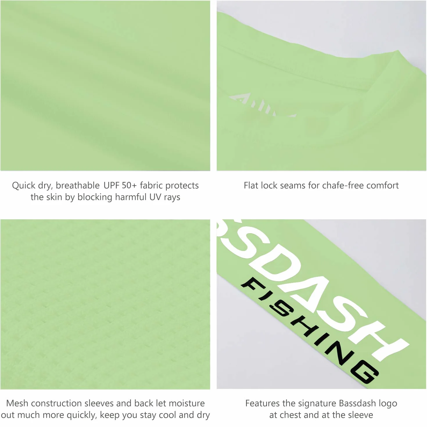 Bassdash Camisetas de Pesca para Hombre Protección Solar UV UPF 50+ Manga Larga