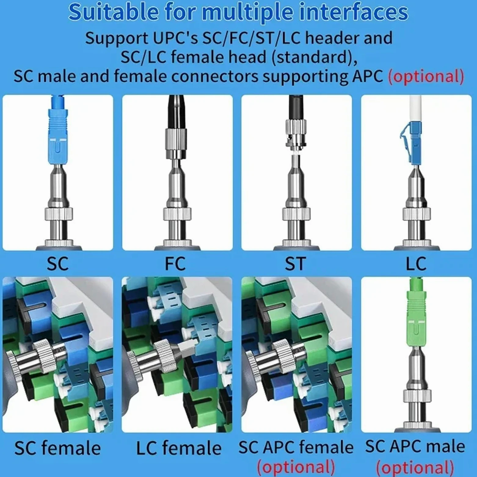 OTDR, Limpiador de fibra óptica AUA-600, microscopio 400X, pantalla táctil HD 5 pulgadas, sonda inspección, detector extremos(Support UPC)