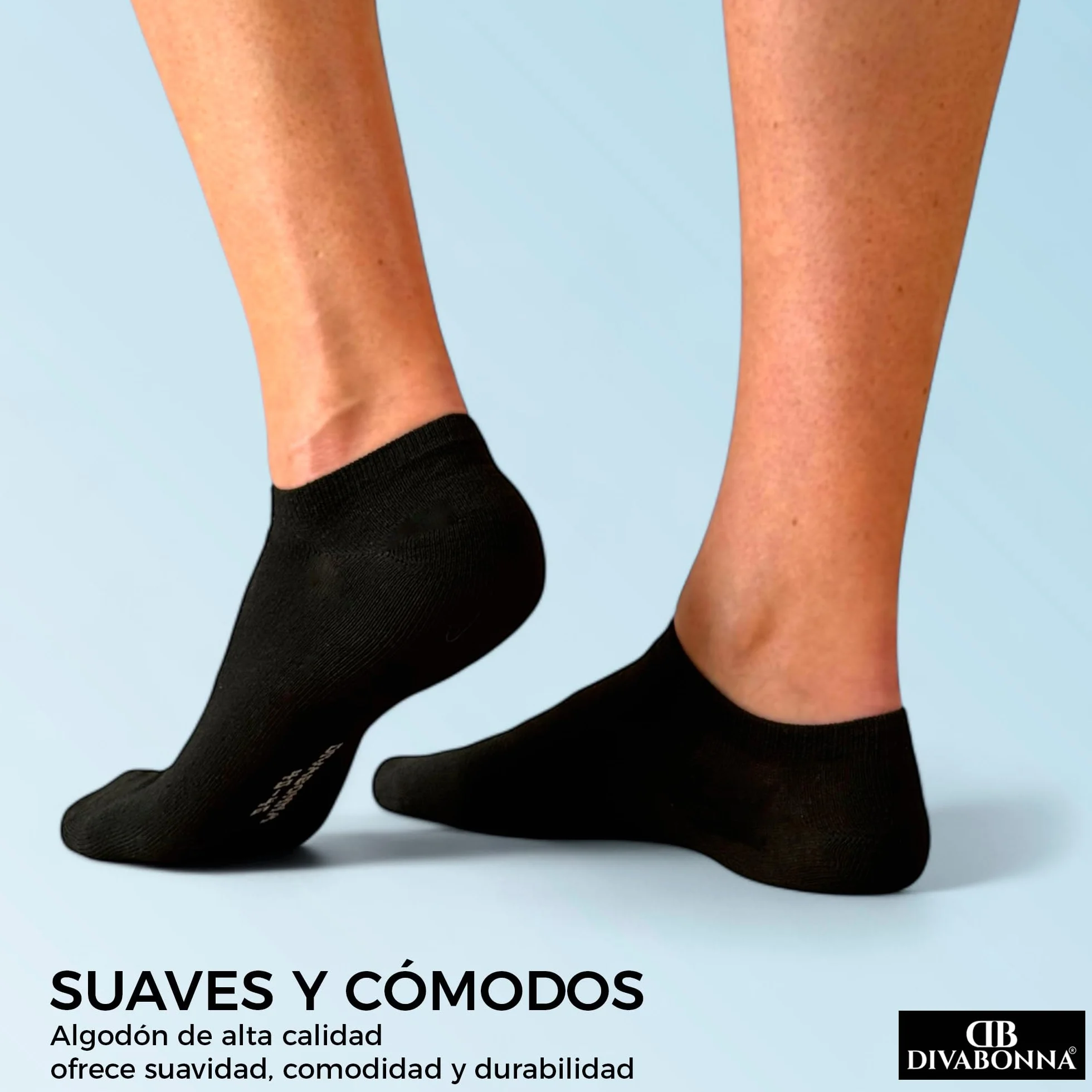 Calcetines Tobilleros de Algodón Transpirable para Hombre y Mujer - 12 Pares