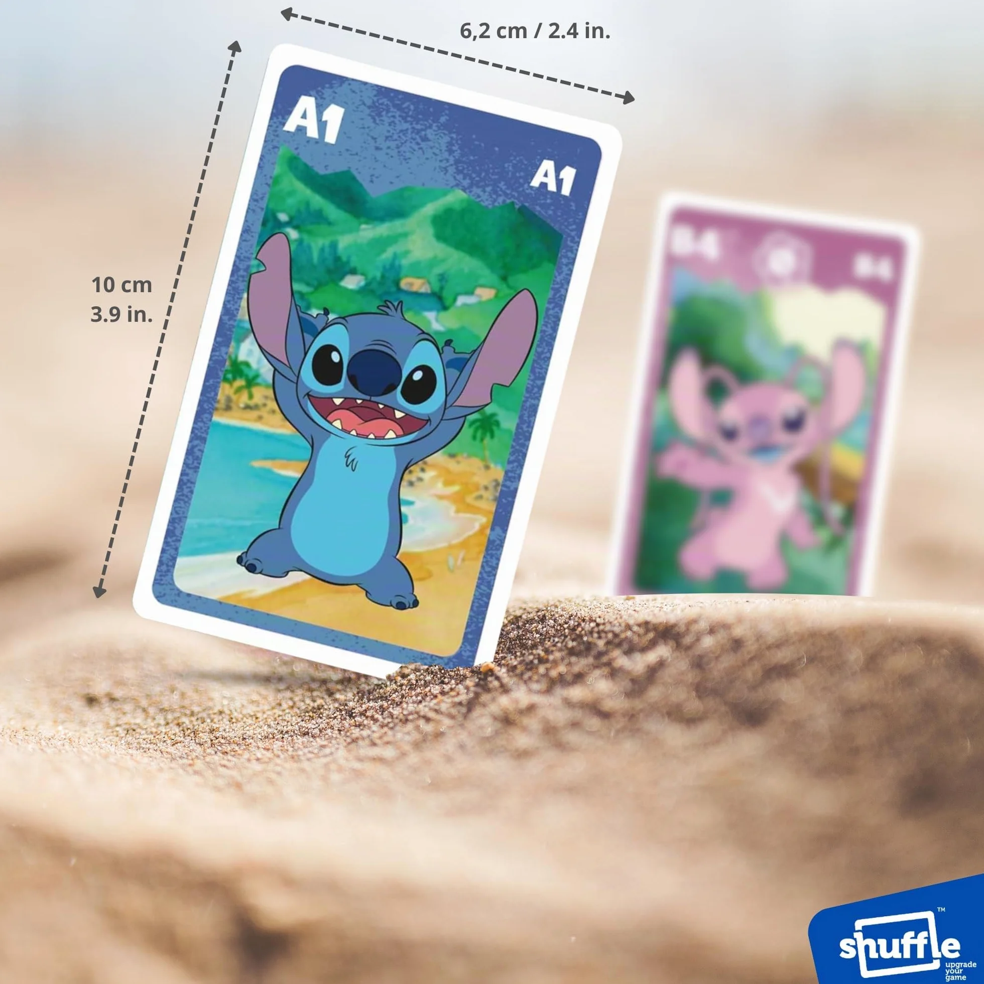 Juego de Cartas 4 en 1 Stitch Disney Lilo & Stitch – 7 Familias, Batalla, Memo y Acción para Niños a Partir de 4 Años
