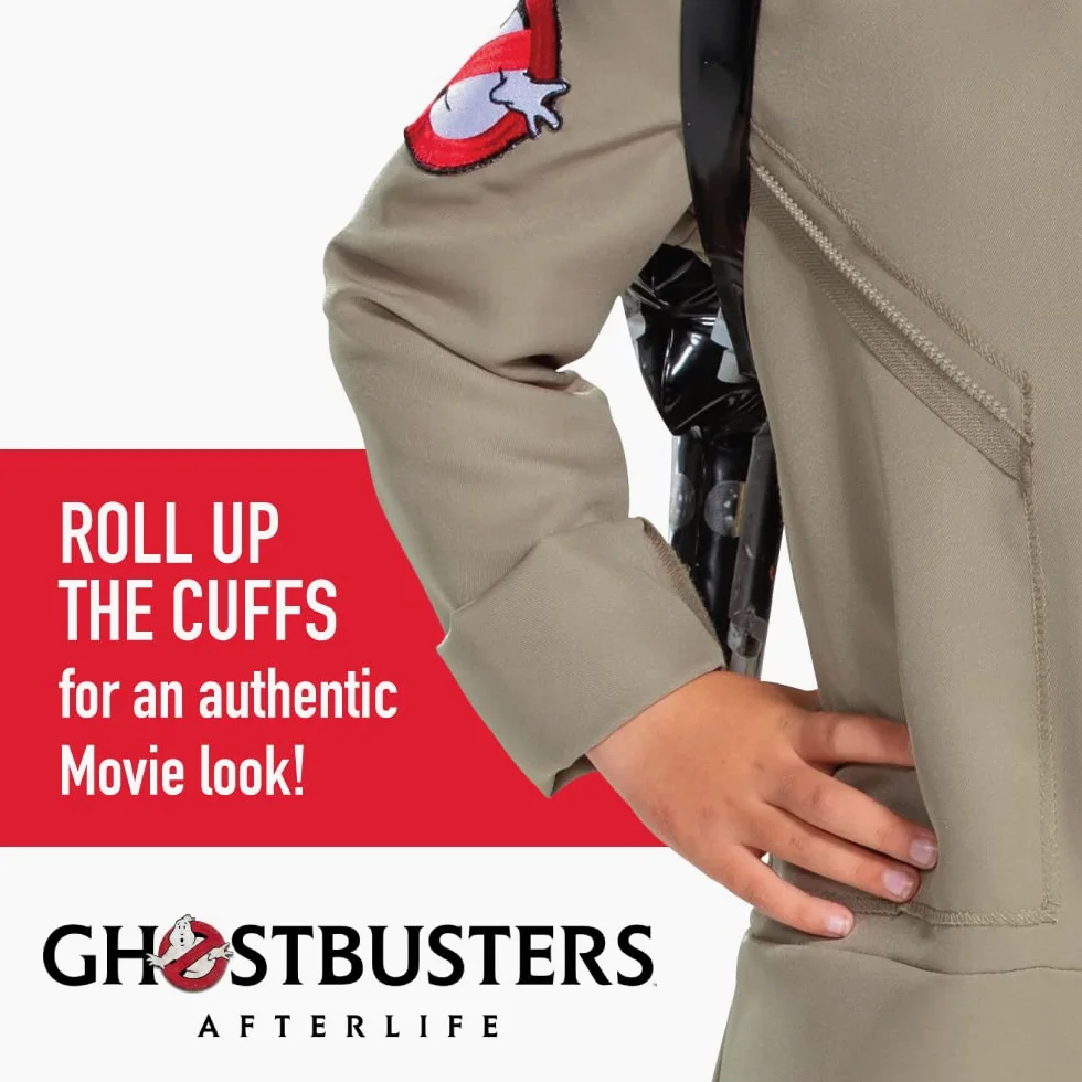 Disguise Ghostbuster Deluxe Jumpsuit for Kids, Ghostbusters Afterlife Costume, Size Small (4-6)