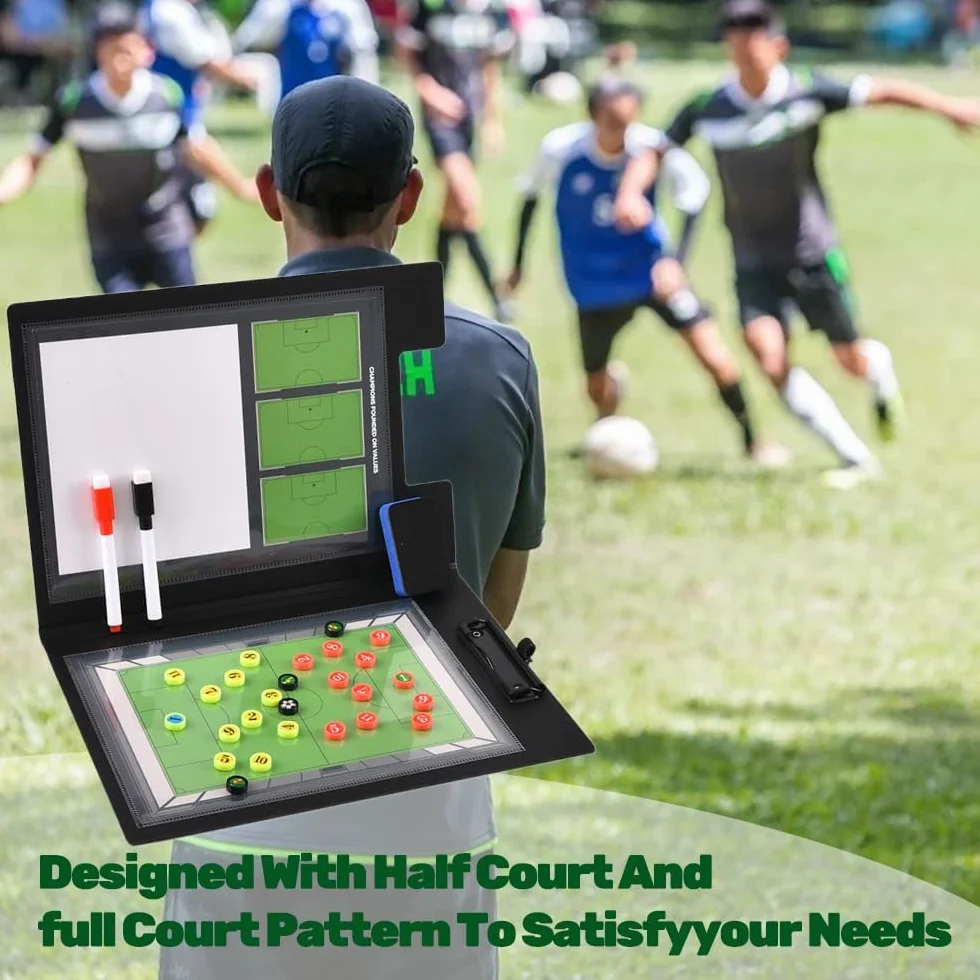 Pizarra Táctica Fútbol Magnética con Imanes, Lapiceros y Borrador para Entrenadores