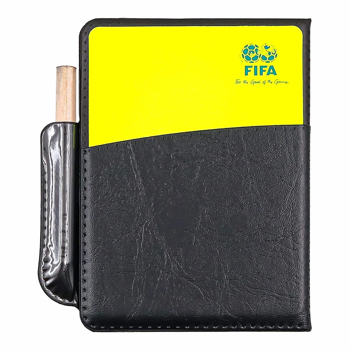 Juego de Tarjetas de Árbitro Deportivo de Fútbol - Tarjeta Roja PCV y Amarilla con Bolígrafo