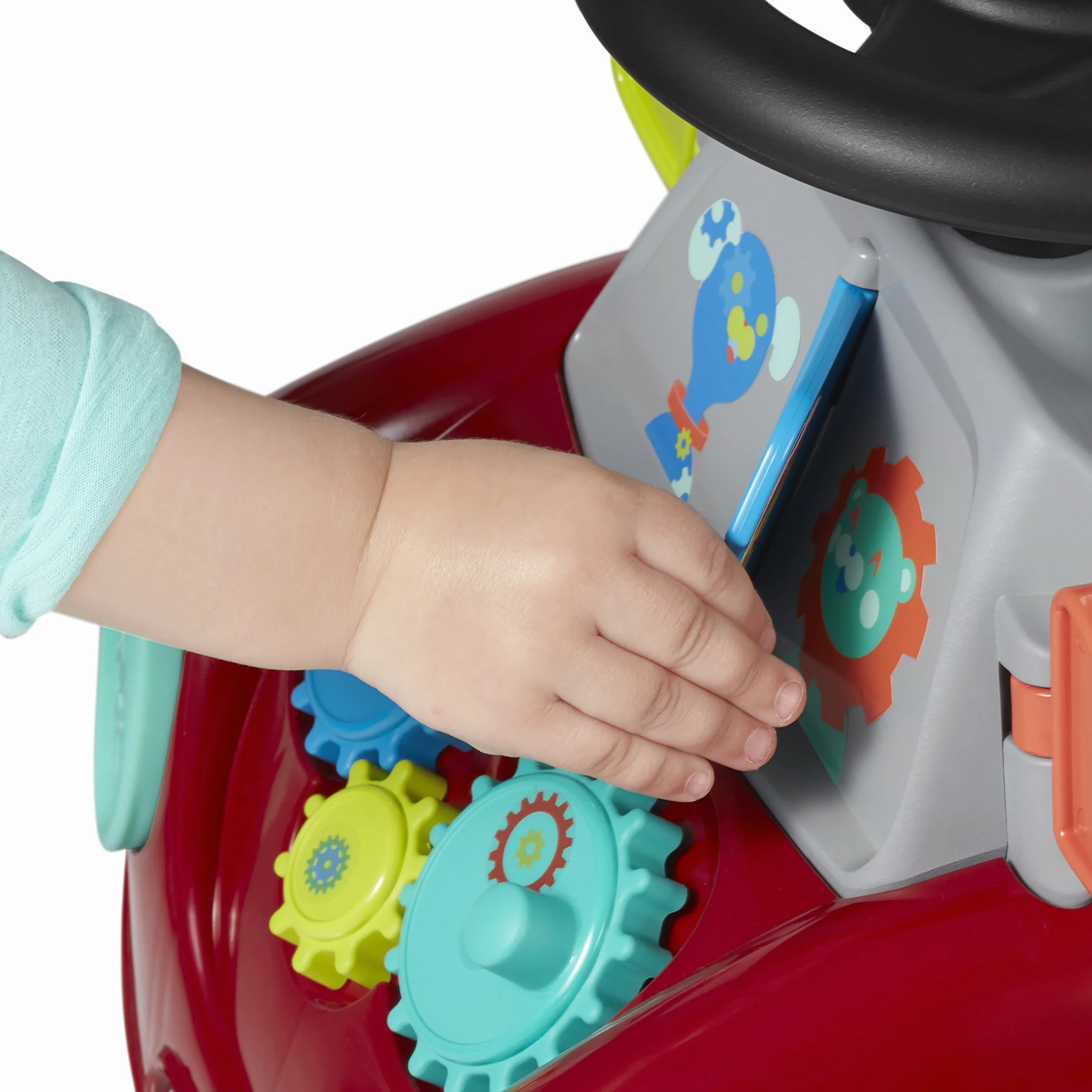 Radio Flyer Cochecito Ocupado, Sentado o de pie, Juguete para pasear para niños pequeños, de 1 a 3 años, Juguete Rojo para pasear para niños