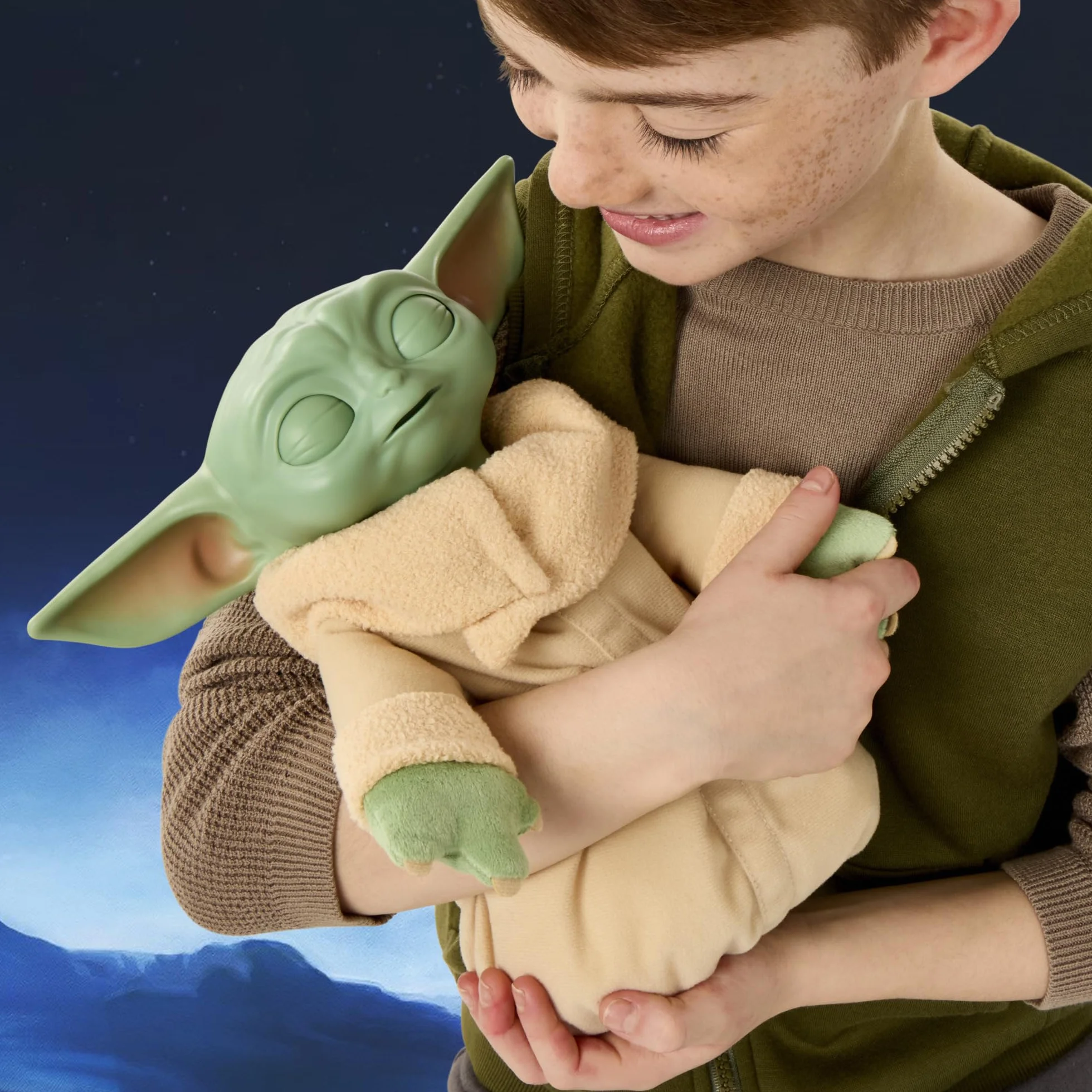 Star Wars, Grogu Compañero de acción, Peluche animatrónico Interactivo de 25 cm, The Mandalorian & Grogu, Juguetes para niños y niñas a Partir de 4 años