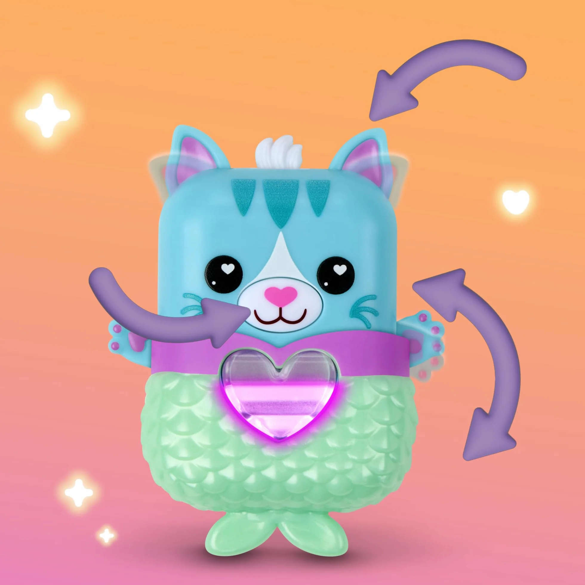 Hasbro Nano-mals, Pawtricia la gatita Azul, Mascota electrónica de Tipo Fidget