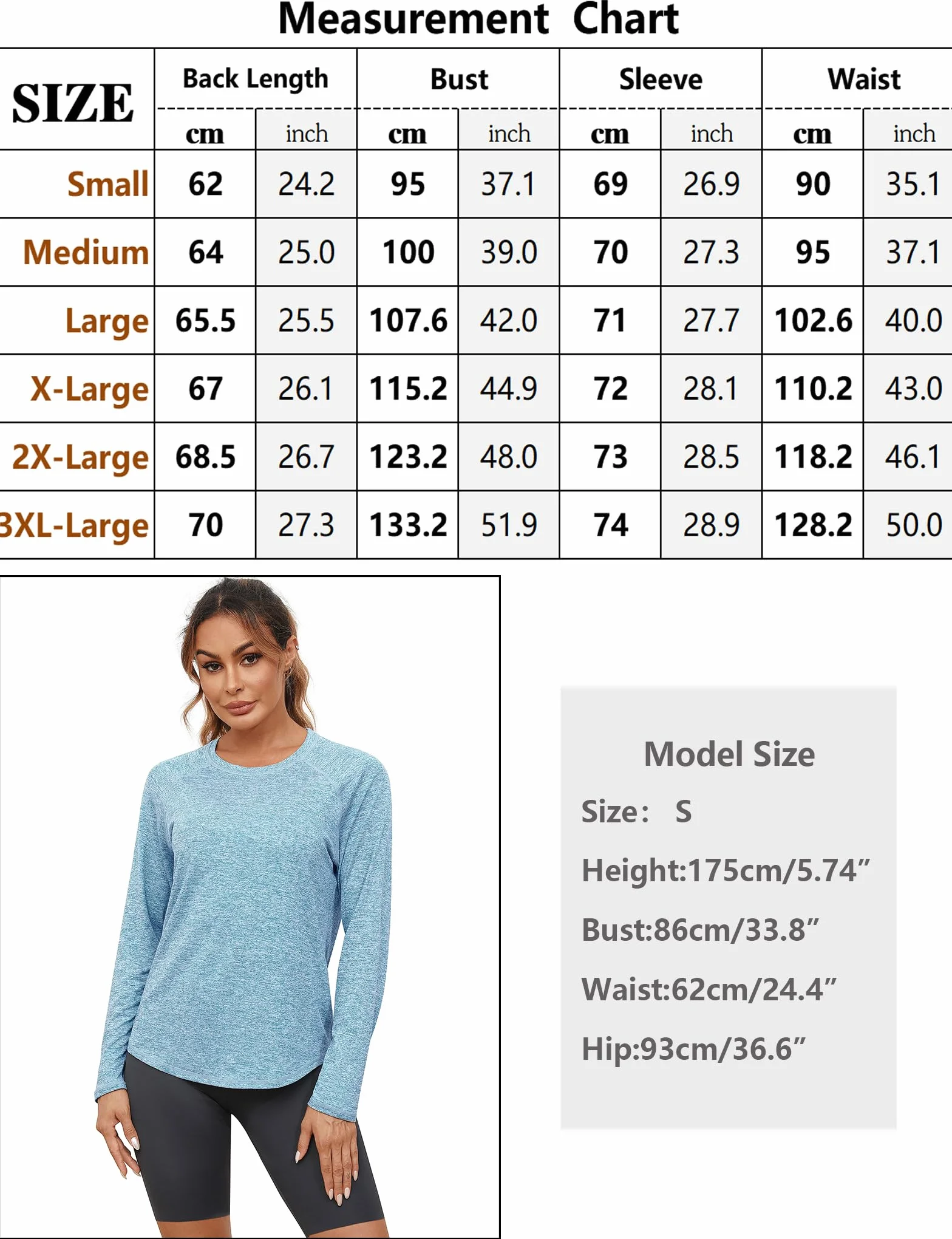 Camiseta Deportiva Mujer Manga Larga Cuello Redondo Fitness Yoga Correr Pilates