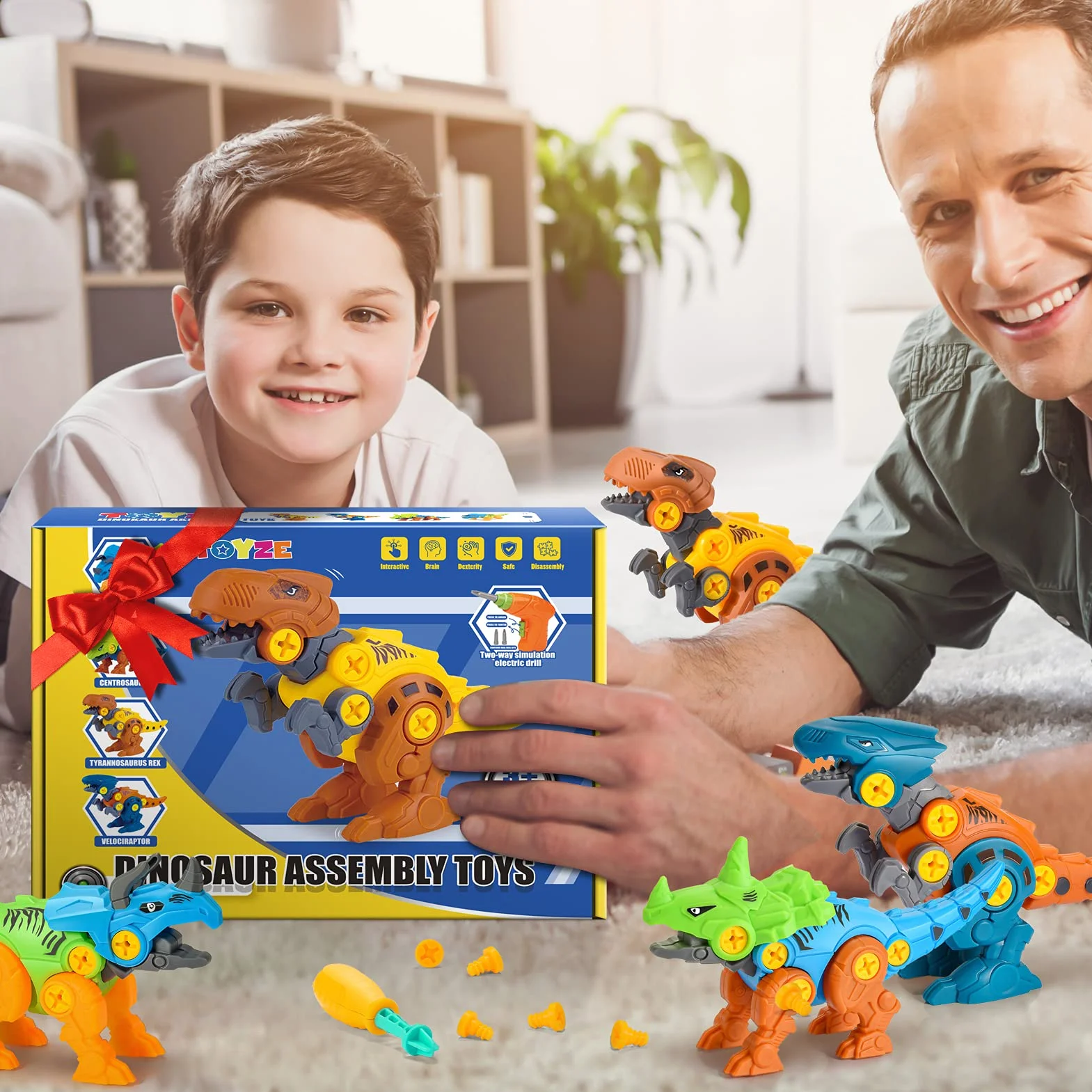 Toyzey Juguetes de Dinosaurios 3-9 Años - Set de Construcción Regalo Educativo