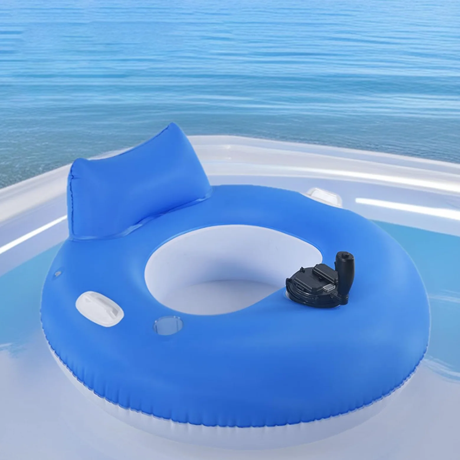 Sillón Inflable De Agua - Flotadores Motorizados para Adultos, Cómodo De Tumbona Portátil, Asiento Flotante, De Verano para Piscina, Playa, Lago | de relajación al Aire libr
