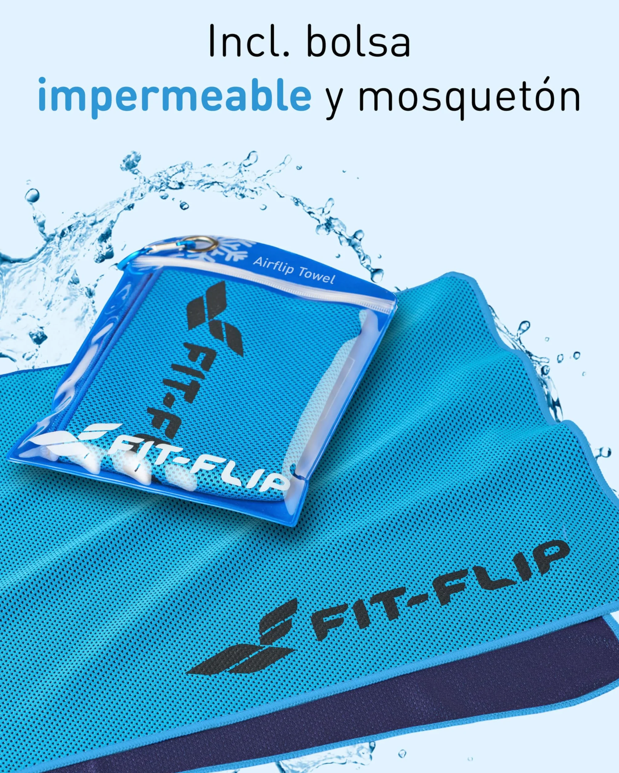 Fit-Flip Toalla fría Set de 3 Unidades – Airflip Cooling Towel para Senderismo, Tenis y Viajes - Toallas de enfriamiento de Microfibra