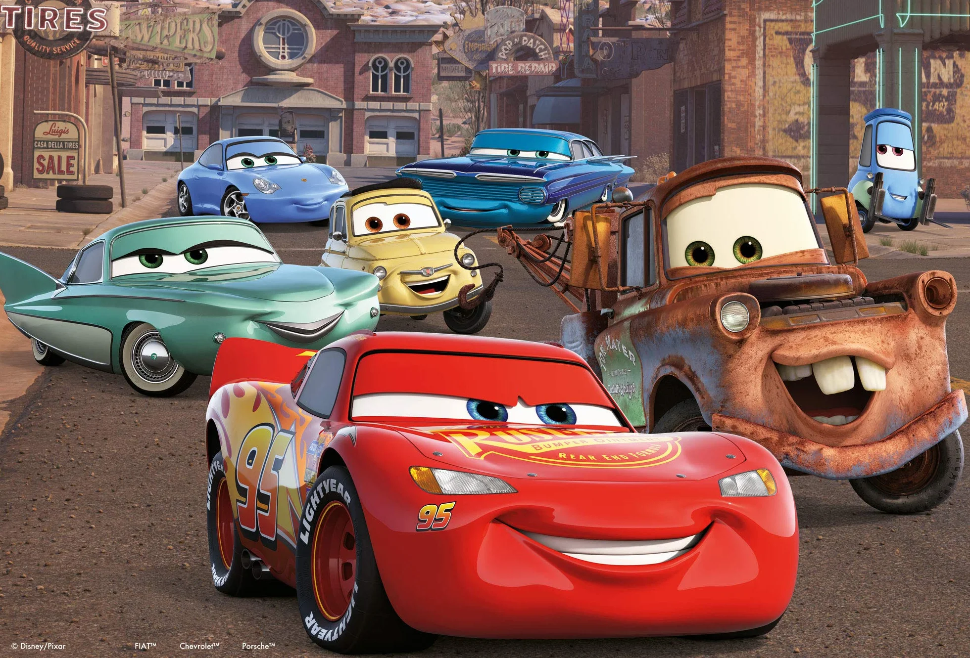 Lisciani - Puzzle DISNEY Cars - Personajes de Autos - Puzzle Progresivo - Juego Educativo - Para Niños a Partir de 3 Años - Caja Especial Autocorrectora - Fabricado en Italia
