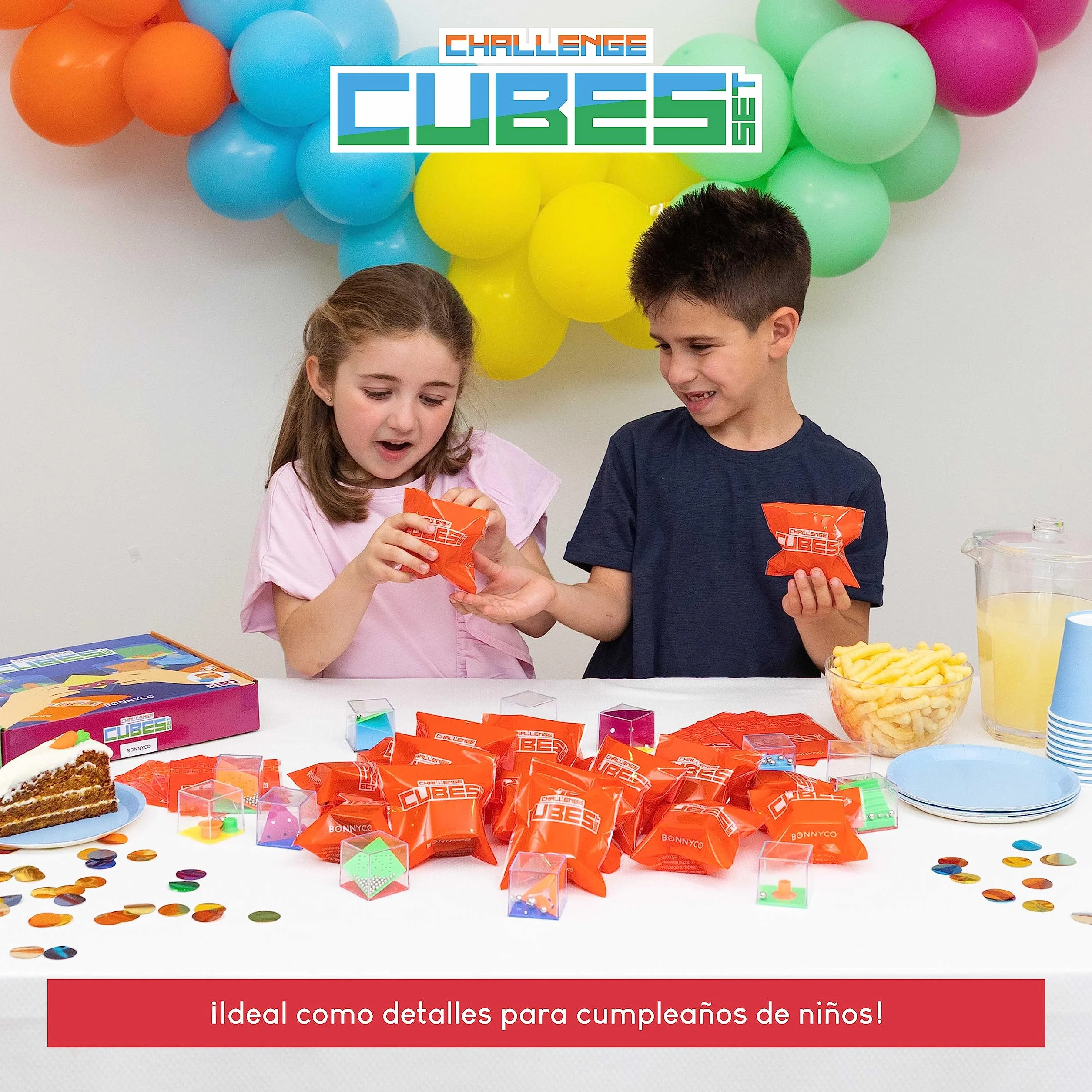 BONNYCO Cubos Rompecabezas Niños Pack 30 Regalos Cumpleaños Niños Colegio. Detalles Cumpleaños Infantil, Relleno Piñata. Regalitos Invitados, Regalos Alumnos Primaria. Mini Juegos para Regalar