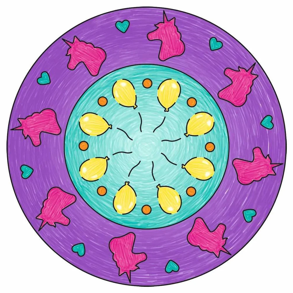 Ravensburger- Mini Mandala Designer Unicorn, Manualidades y Pintura, Color Blanco (29704)