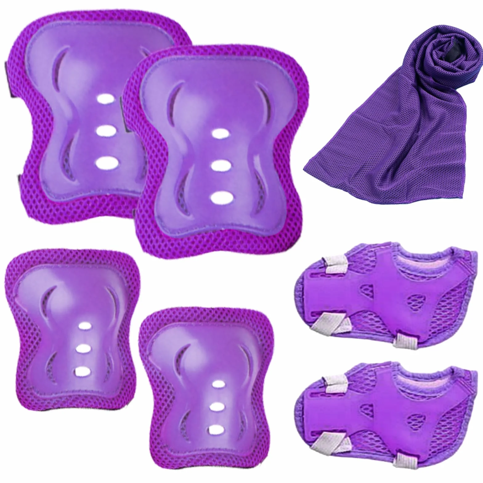 JSTHHTT Set 6 Piezas Protecciones Patines Niño Niña Rodilleras Coderas Muñequeras